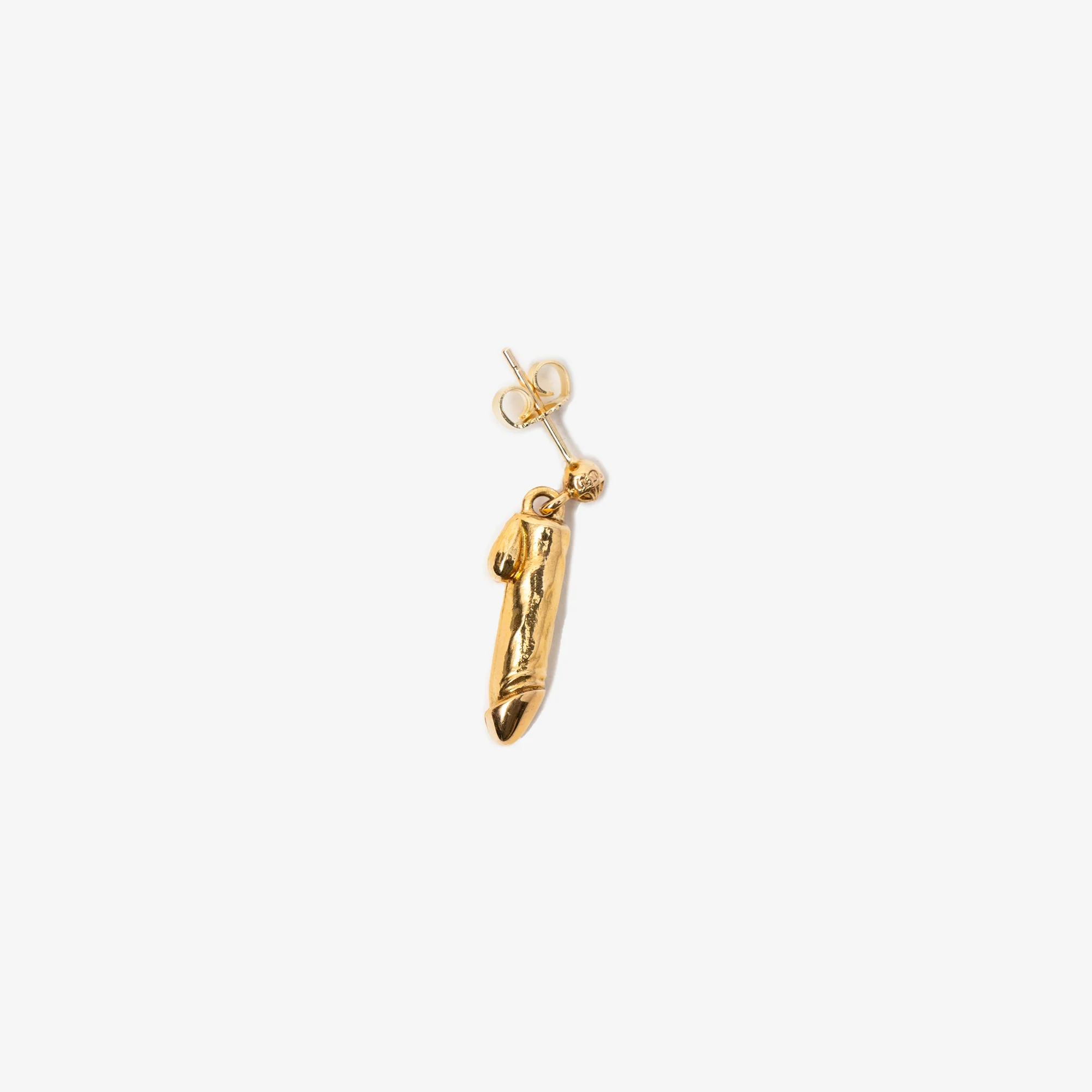 22K Gold Penis Drop Earring - Image 2
