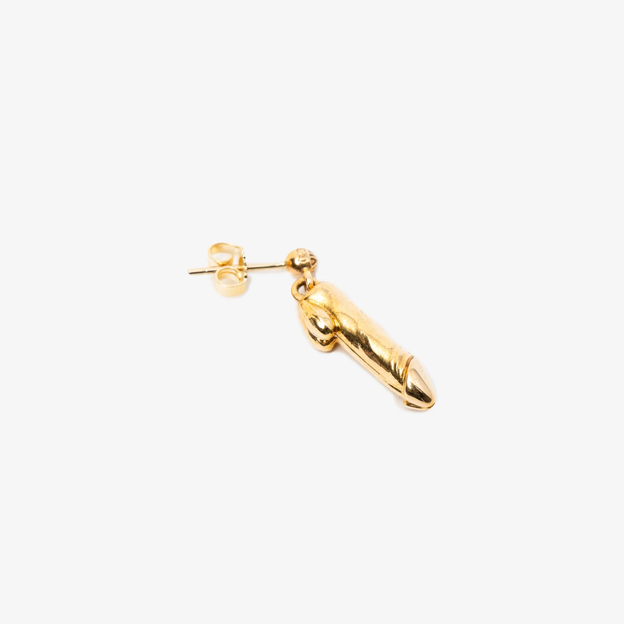 22K Gold Penis Drop Earring - Image 3