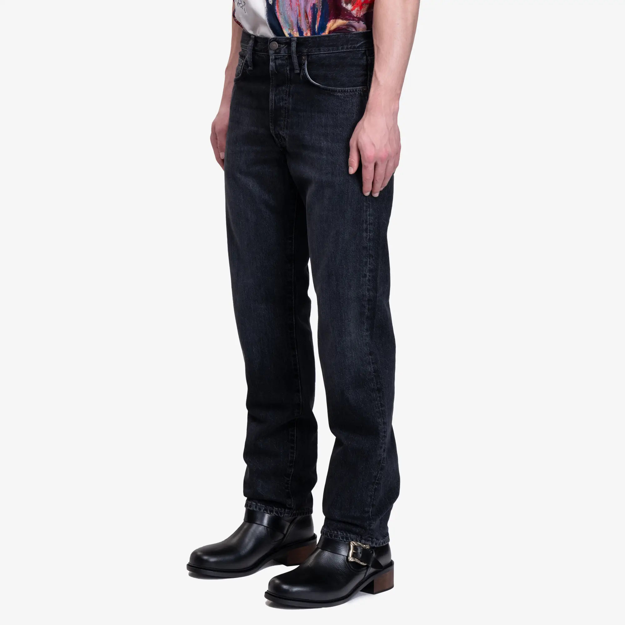1996M Vintage Black Regular Fit Jeans - Image 3
