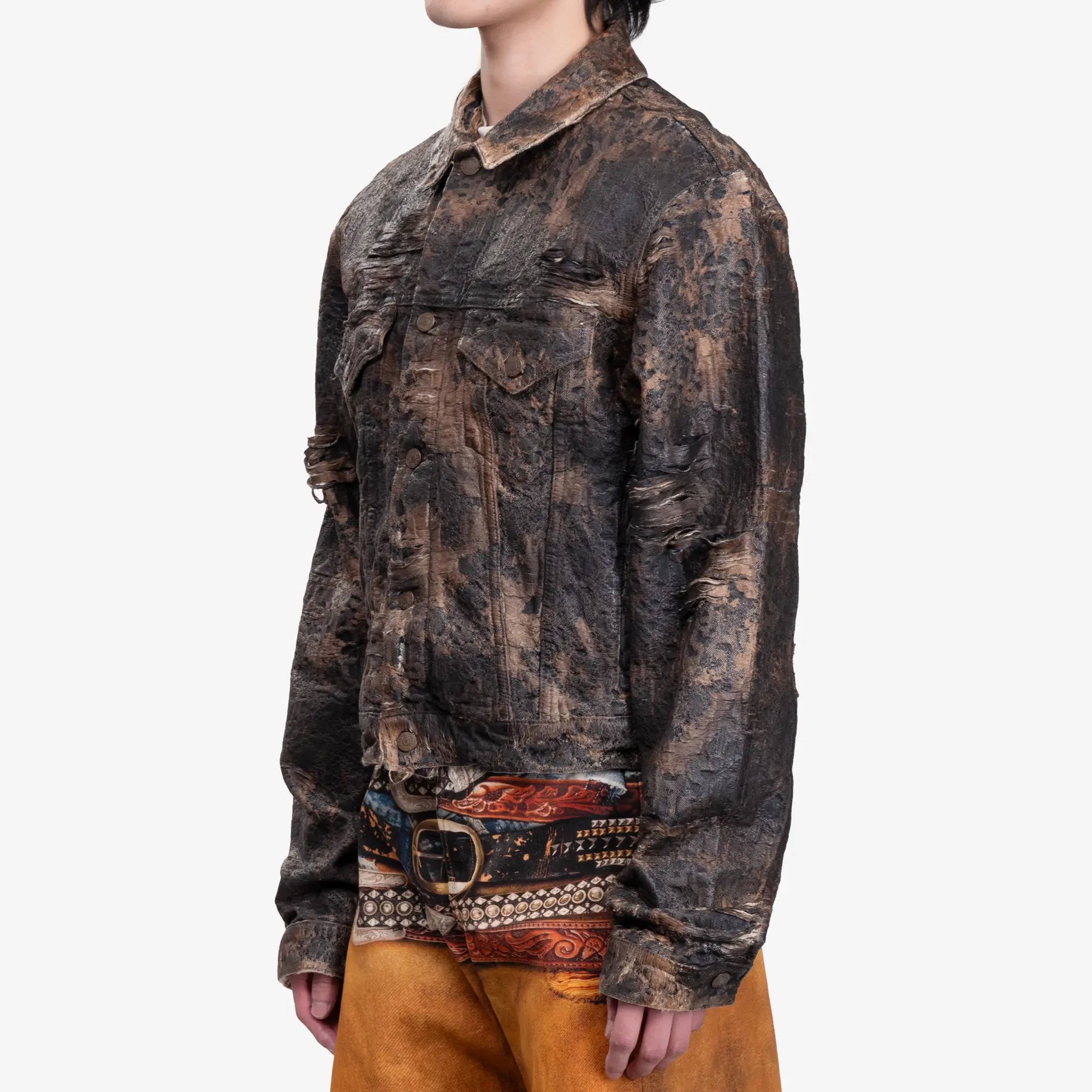 Distressed Monogram Denim Jacket - Image 3