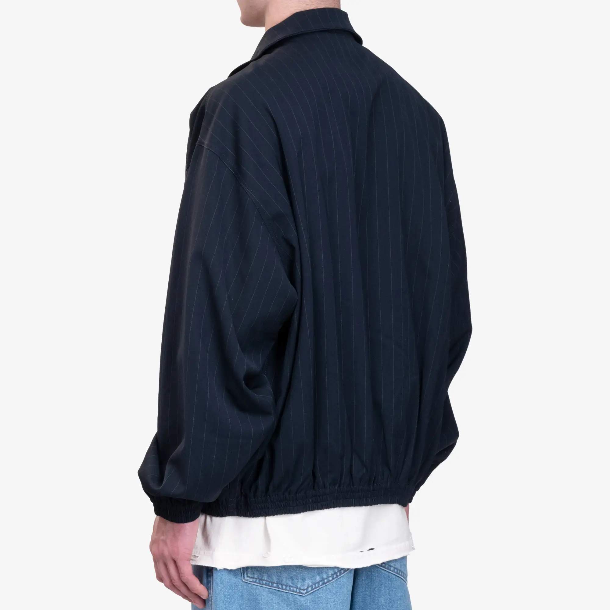 Zipper Pinstripe Jacket - Image 4