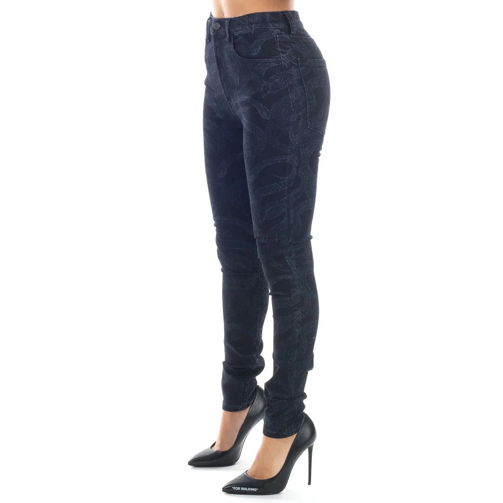 Womens All Over Snake Skinny Jeans - Image 2