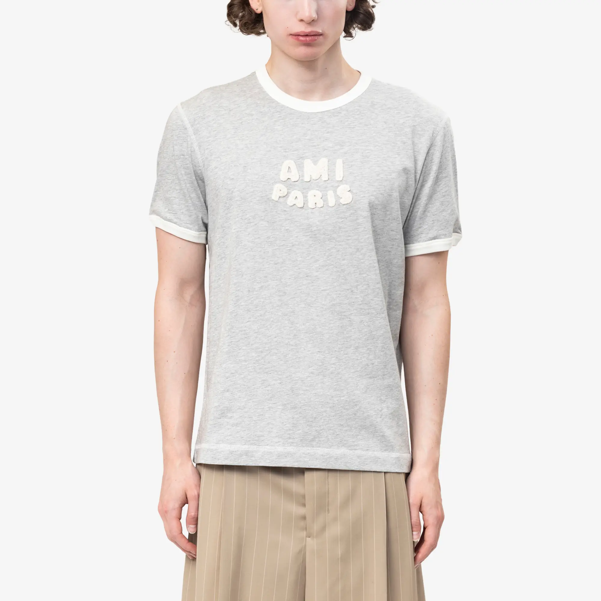 Ami Paris Knitted Patch T-Shirt