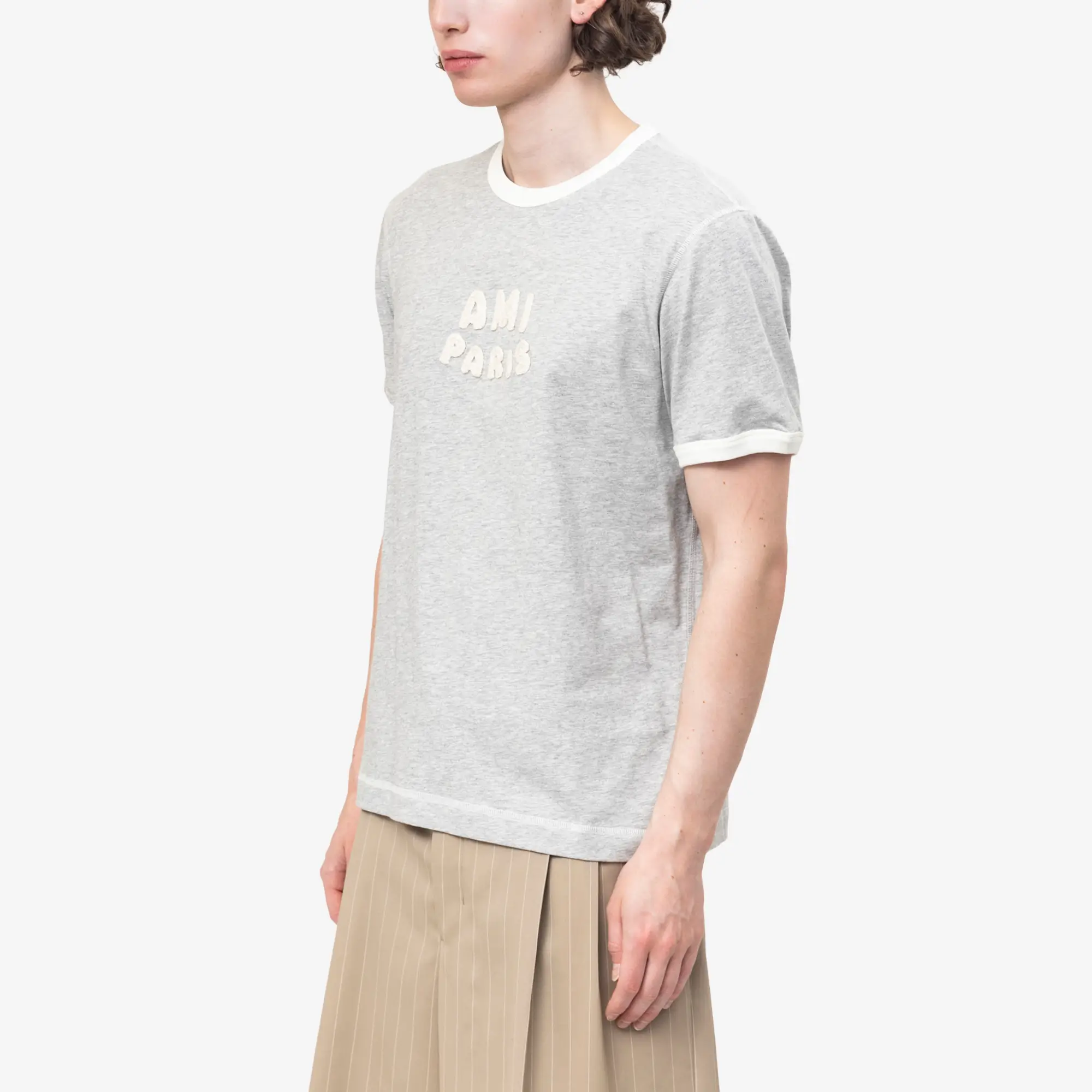 Ami Paris Knitted Patch T-Shirt - Image 3