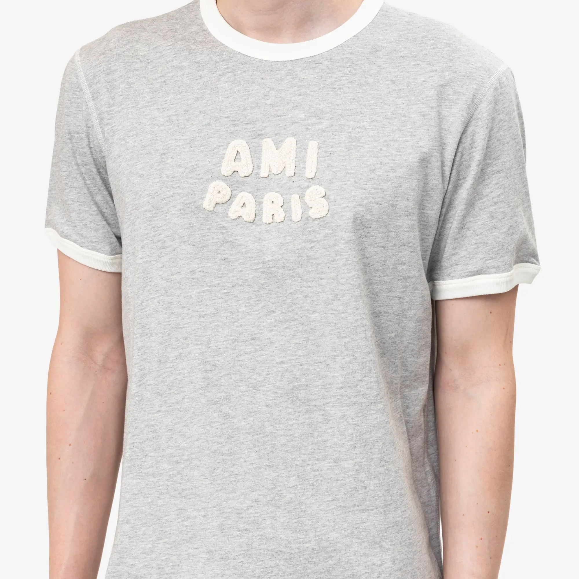 Ami Paris Knitted Patch T-Shirt - Image 5