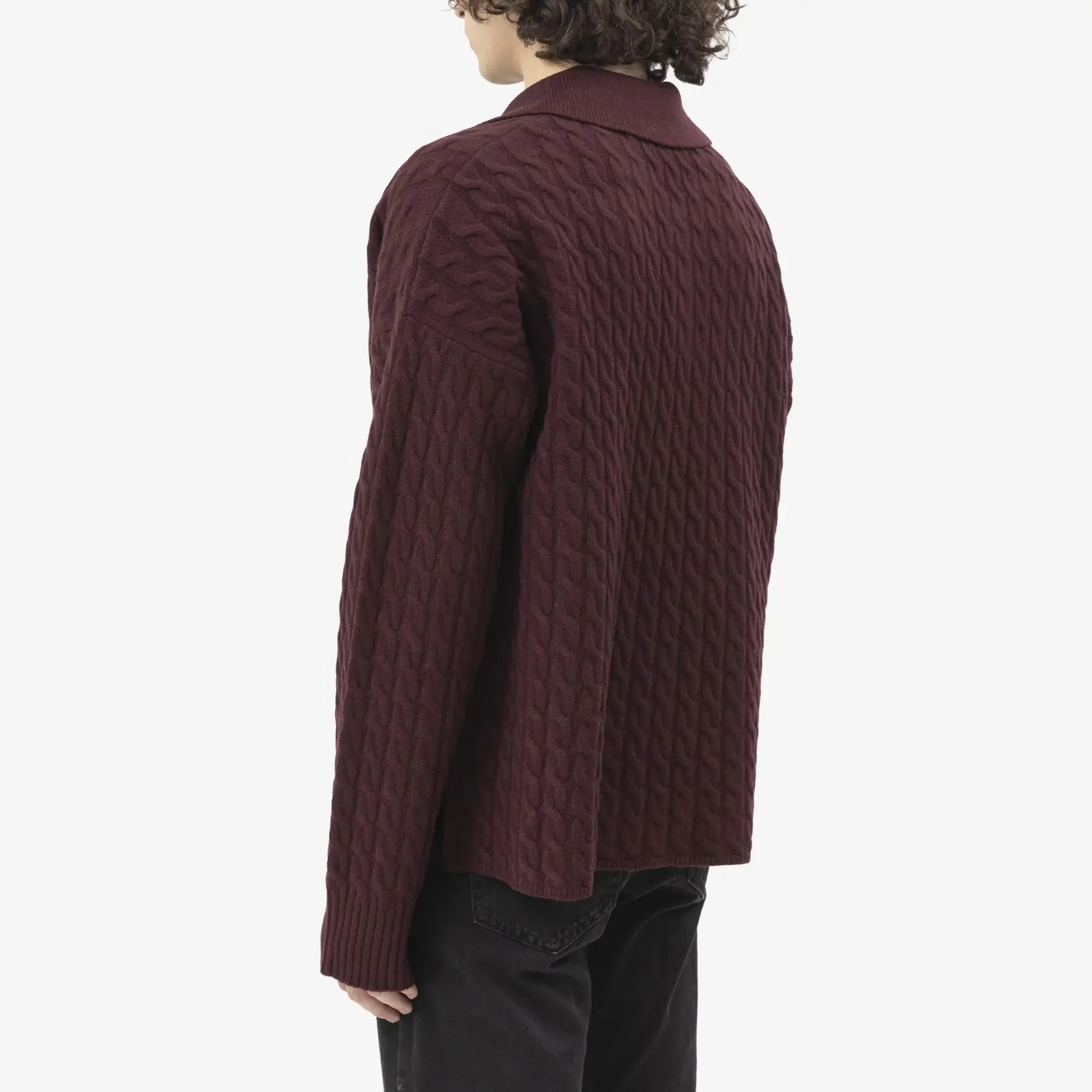 Cable Knit Polo - Image 4