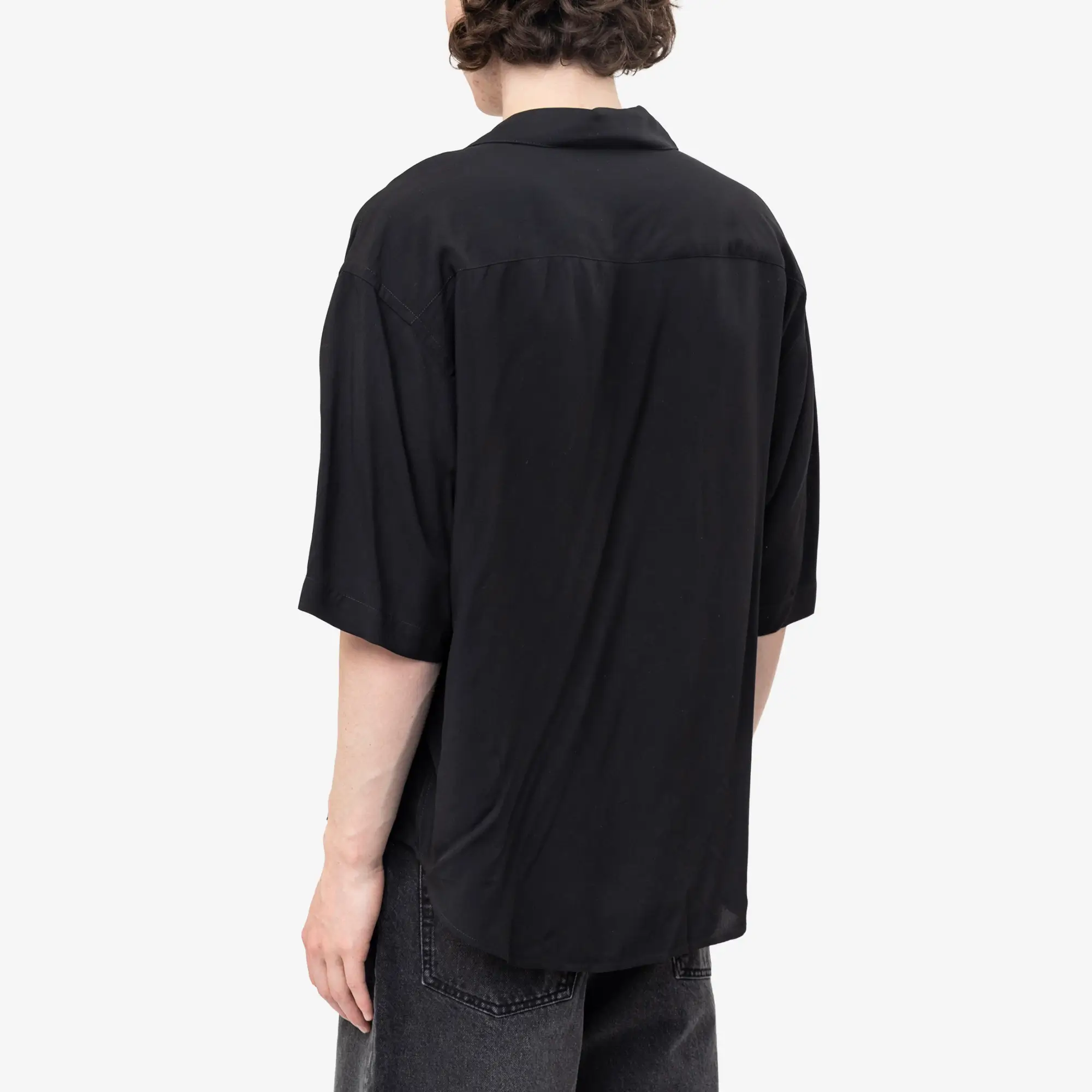Embroidered Ami Paris Boxy Camp Collar Shirt - Image 4