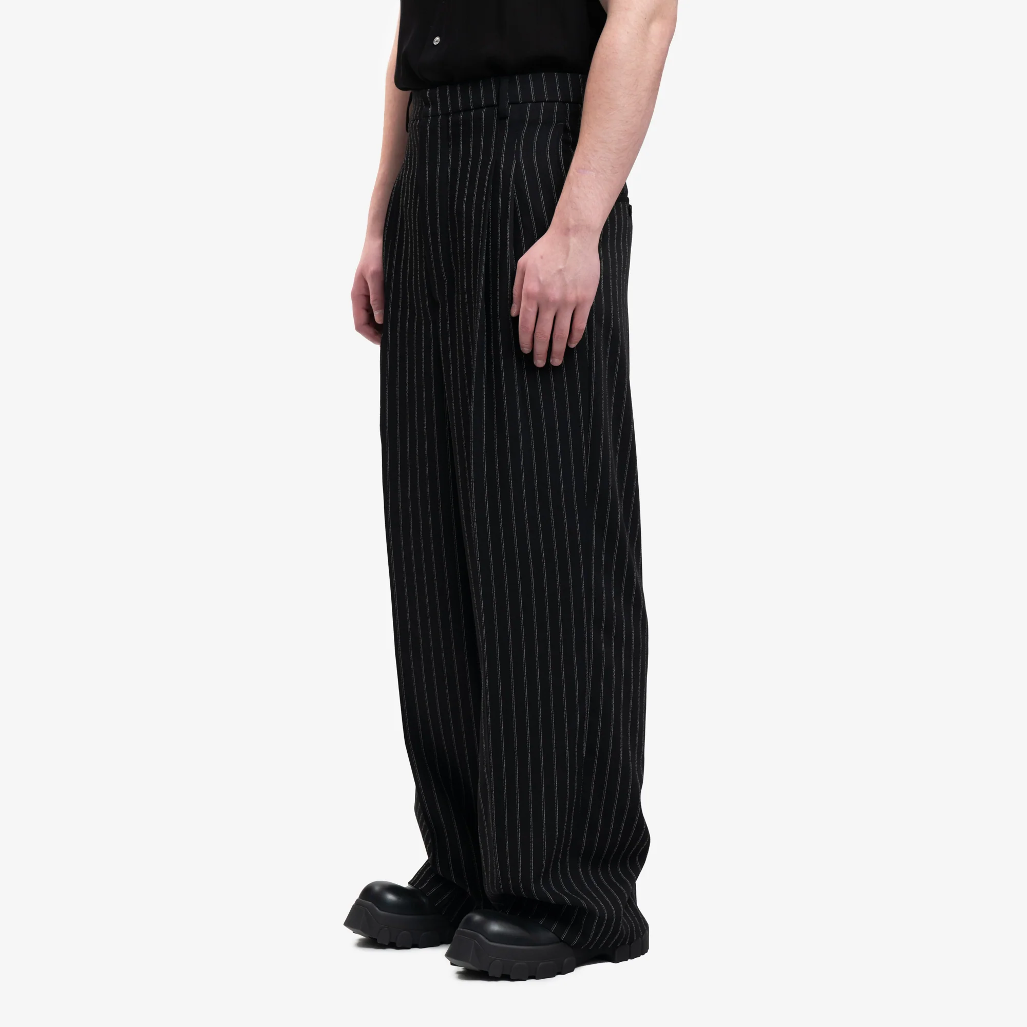 High Waist Large Stripe Trousers - Image 3