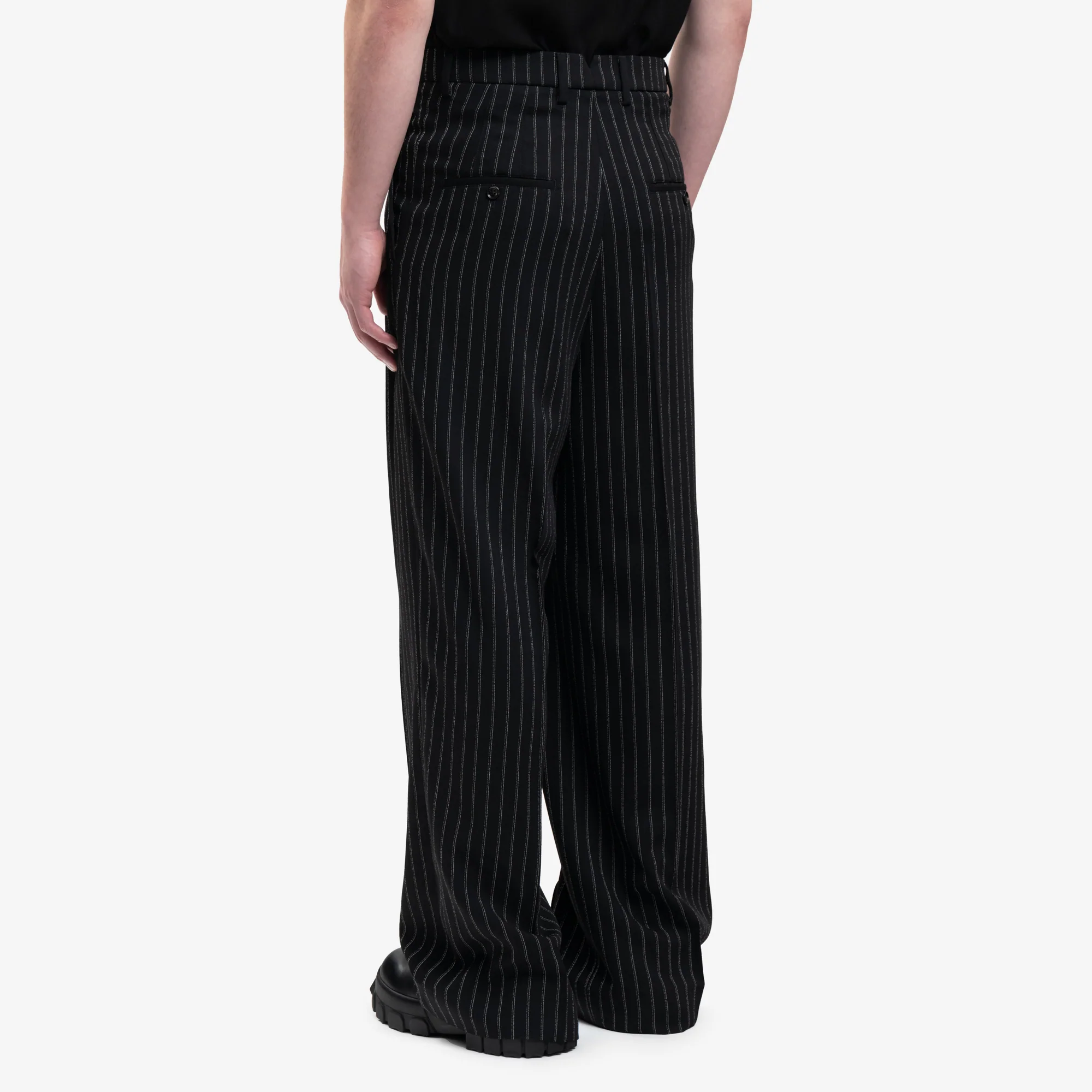 High Waist Large Stripe Trousers - Image 4