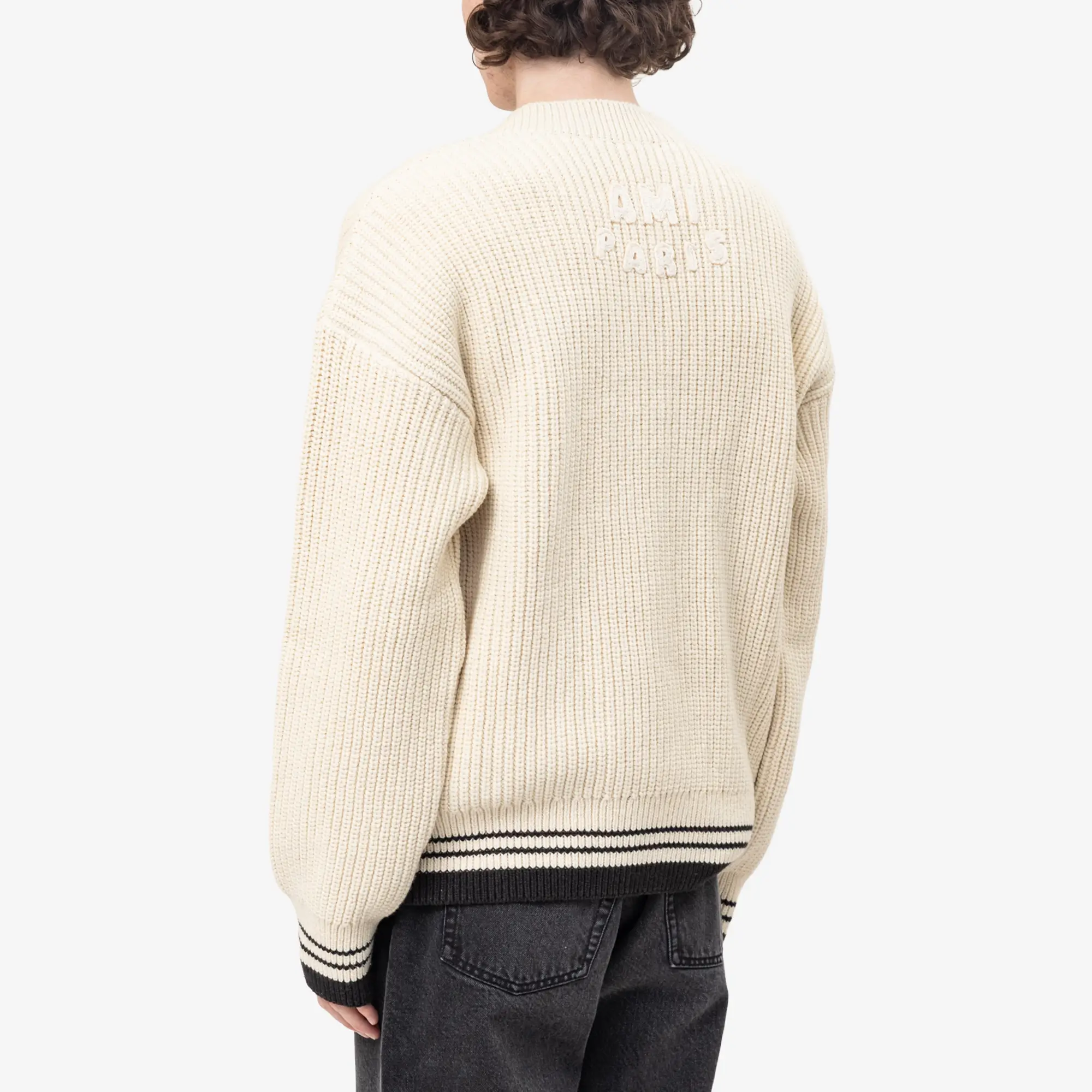 Knitted ADC Ami de Coeur Patch V-Neck Sweater - Image 5