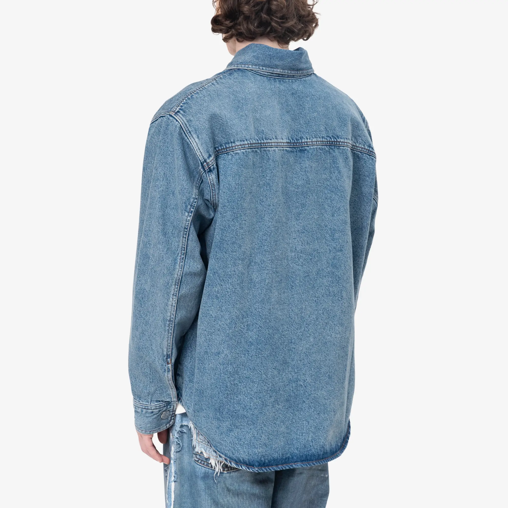 Knitted ADC Patch Denim Overshirt - Image 4