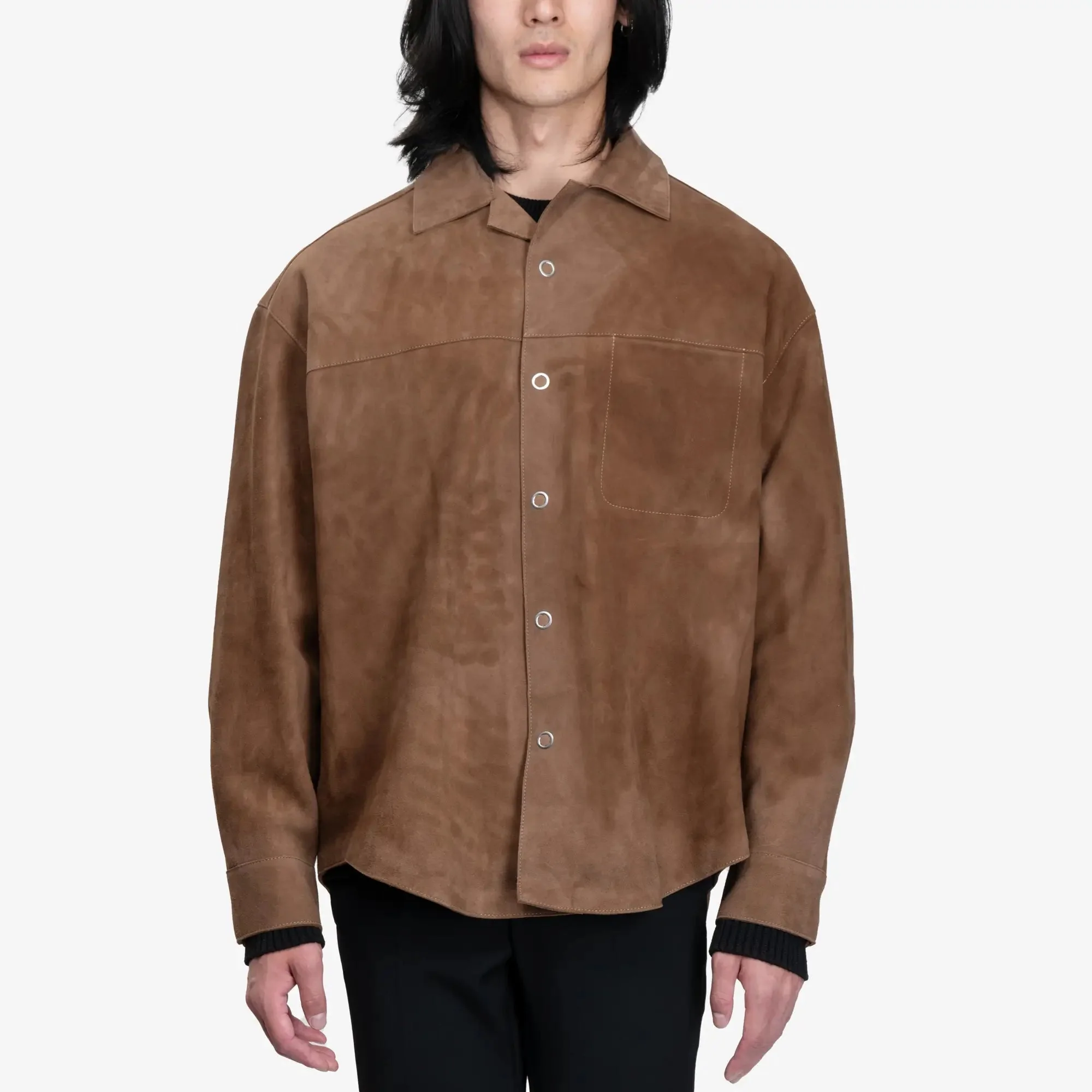 Suede Leather Overshirt