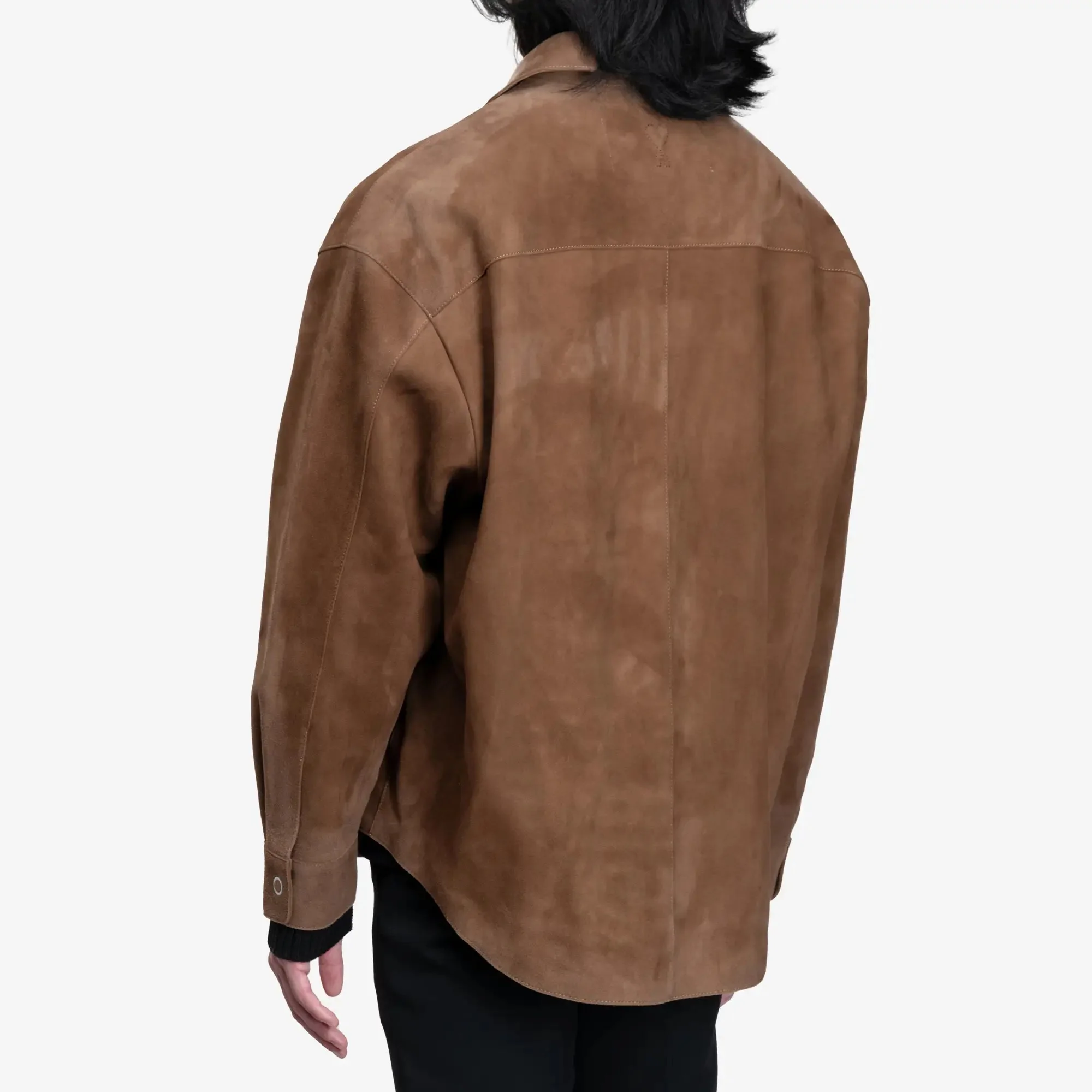 Suede Leather Overshirt - Image 4