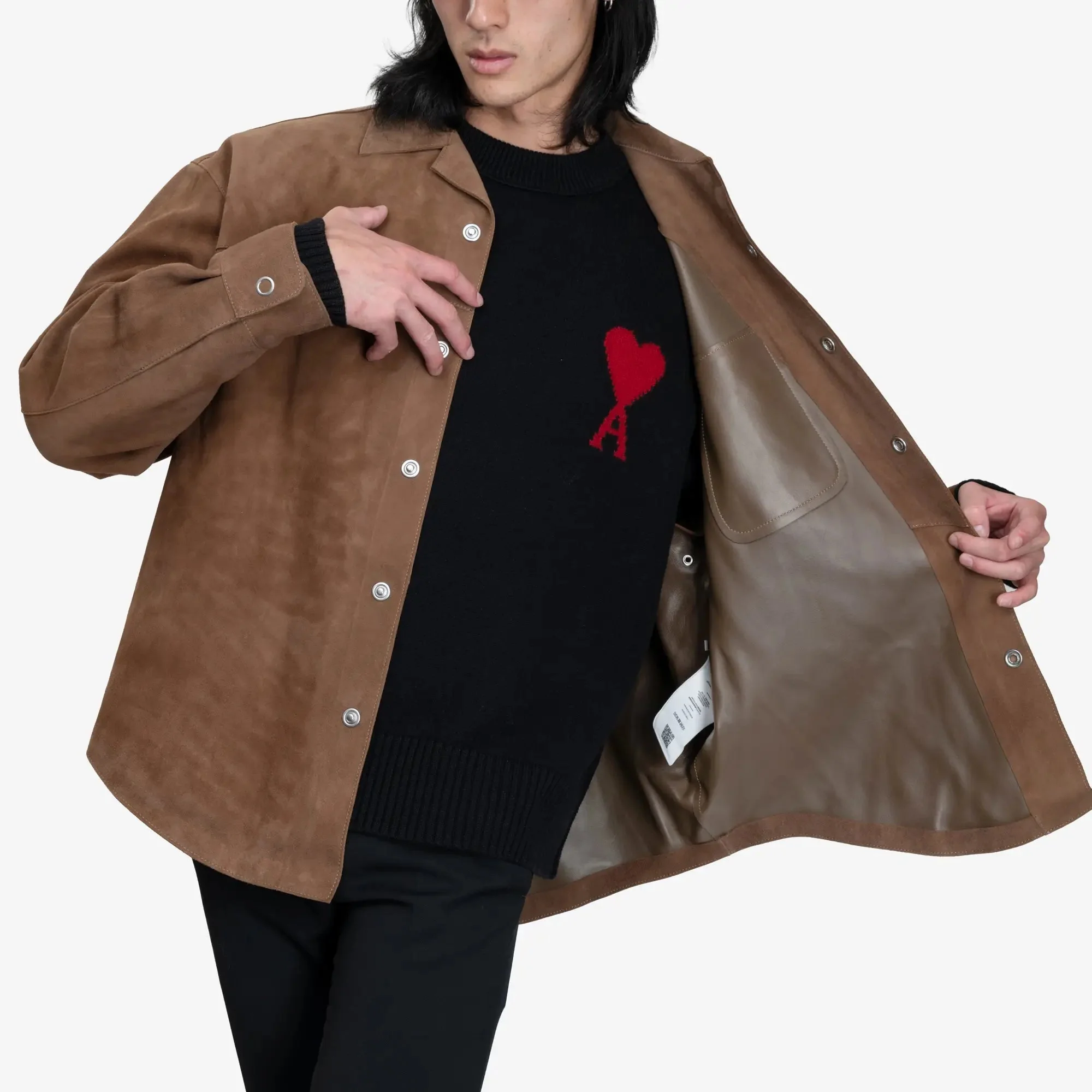 Suede Leather Overshirt - Image 6