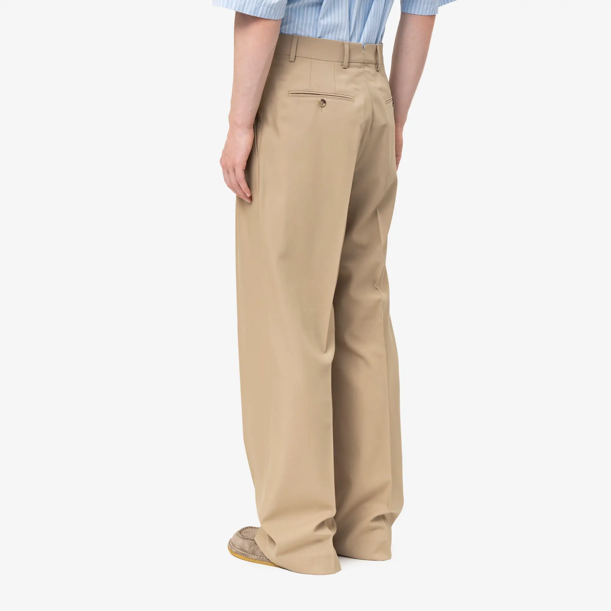 Pleated Low Waist Wide Trousers - Image 4
