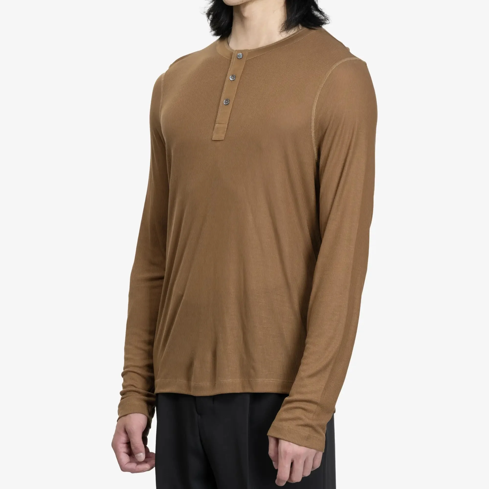 Ribbed Henley Shirt - Image 3