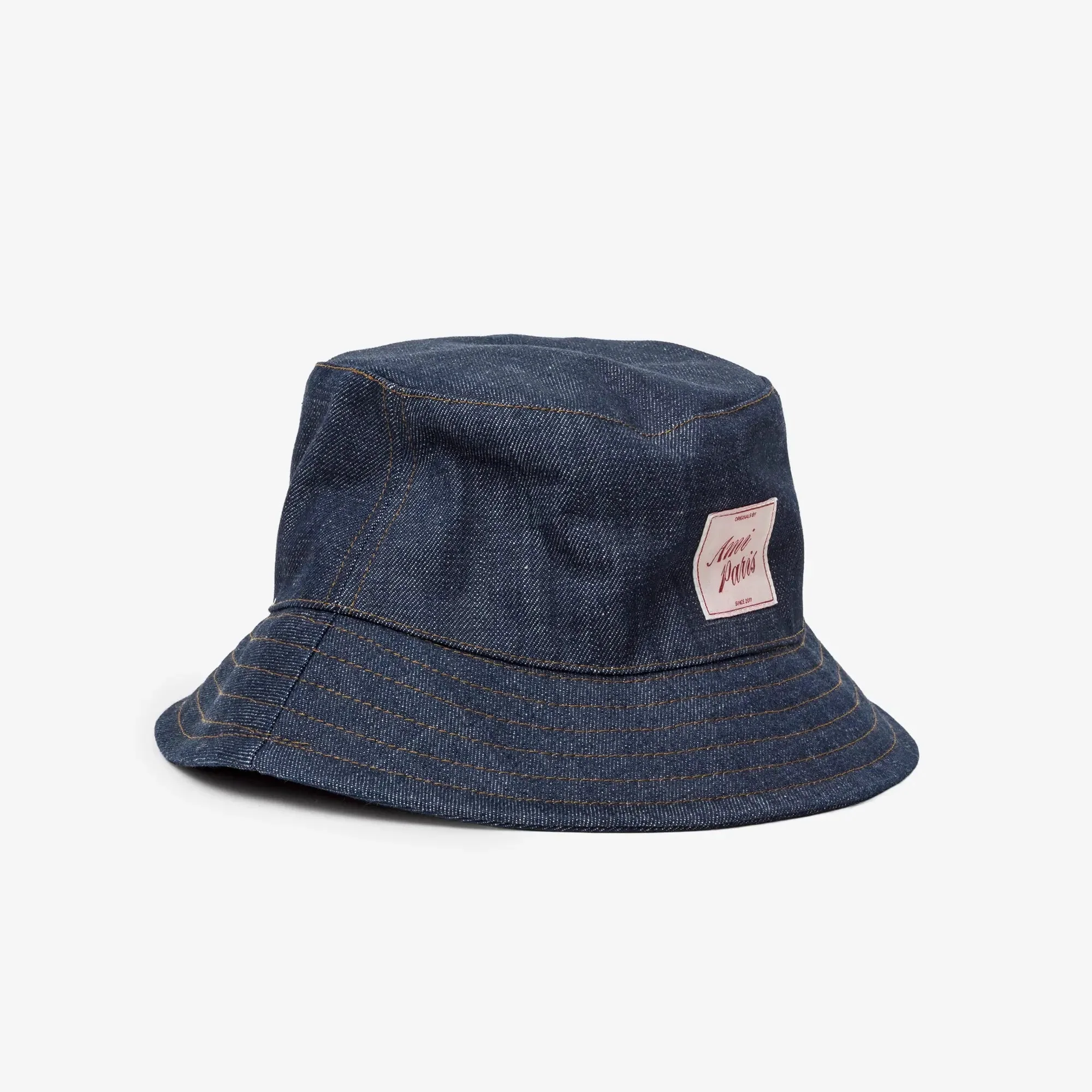 Top Stitching Denim Bucket Hat - Image 3
