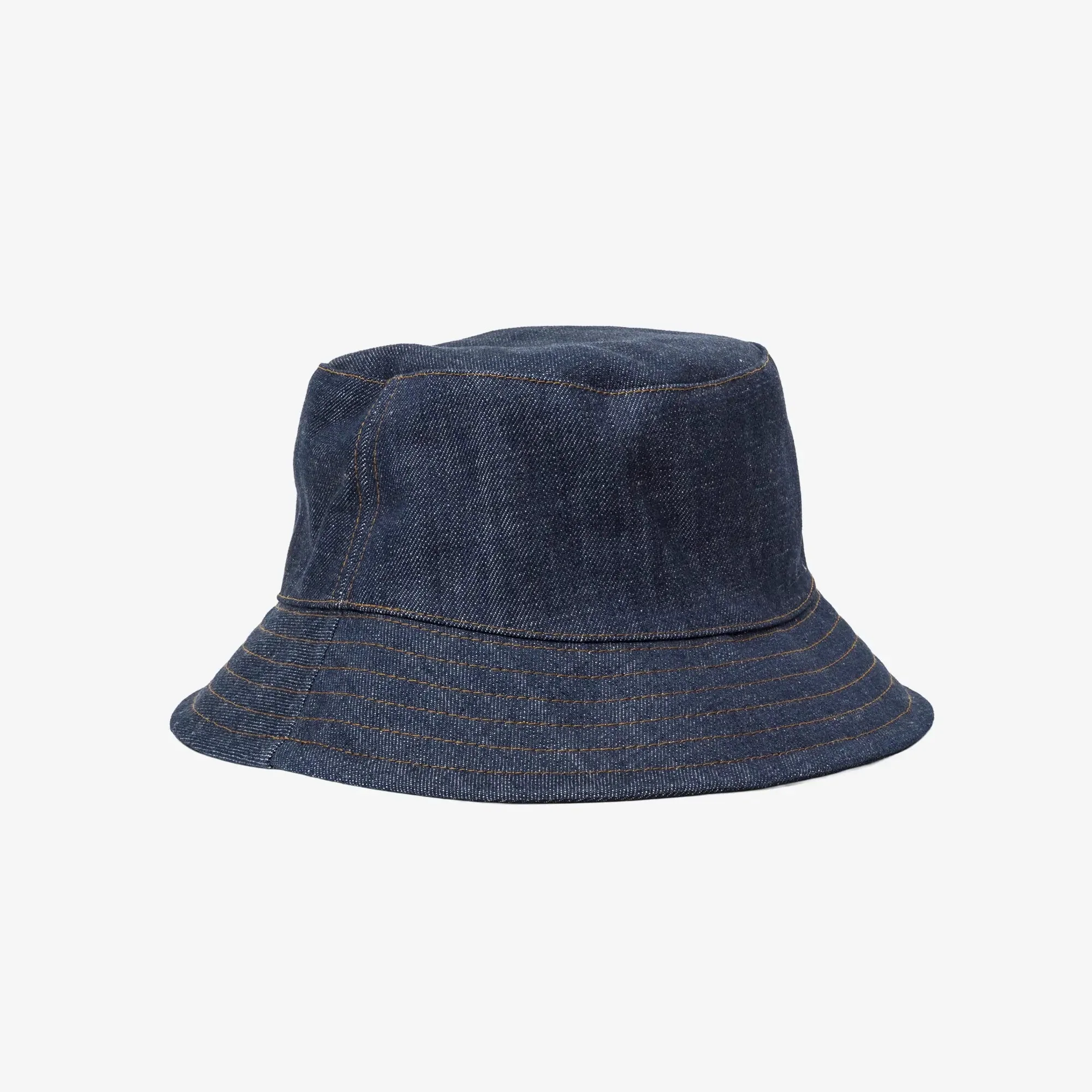 Top Stitching Denim Bucket Hat - Image 4