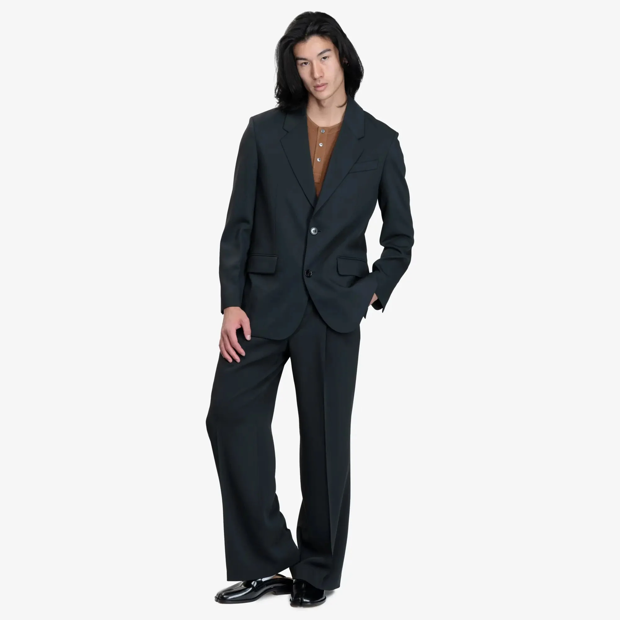 Wide Tabs Wool Trousers - Image 2