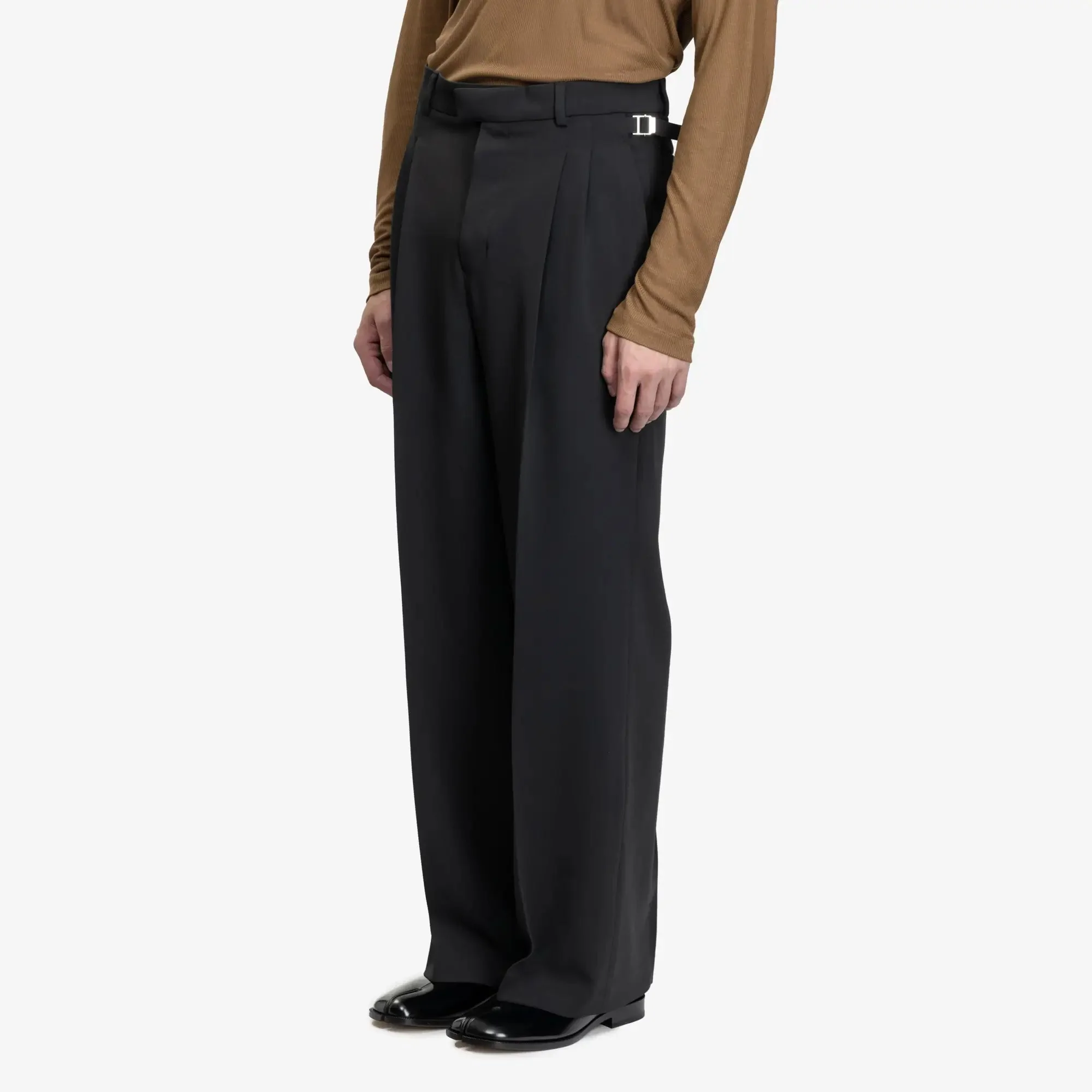 Wide Tabs Wool Trousers - Image 3