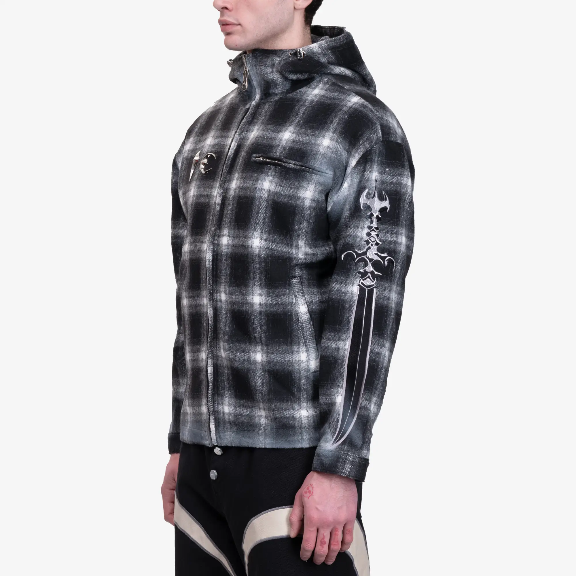 Arab Sword Flannel Zip Jacket - Image 3