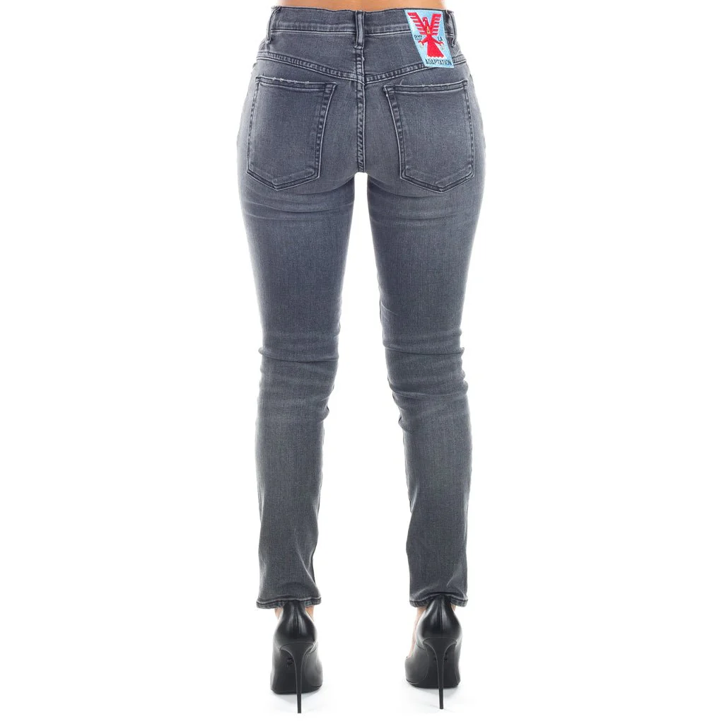 Womens Asphalt Seamed Skinny Jeans - Image 3