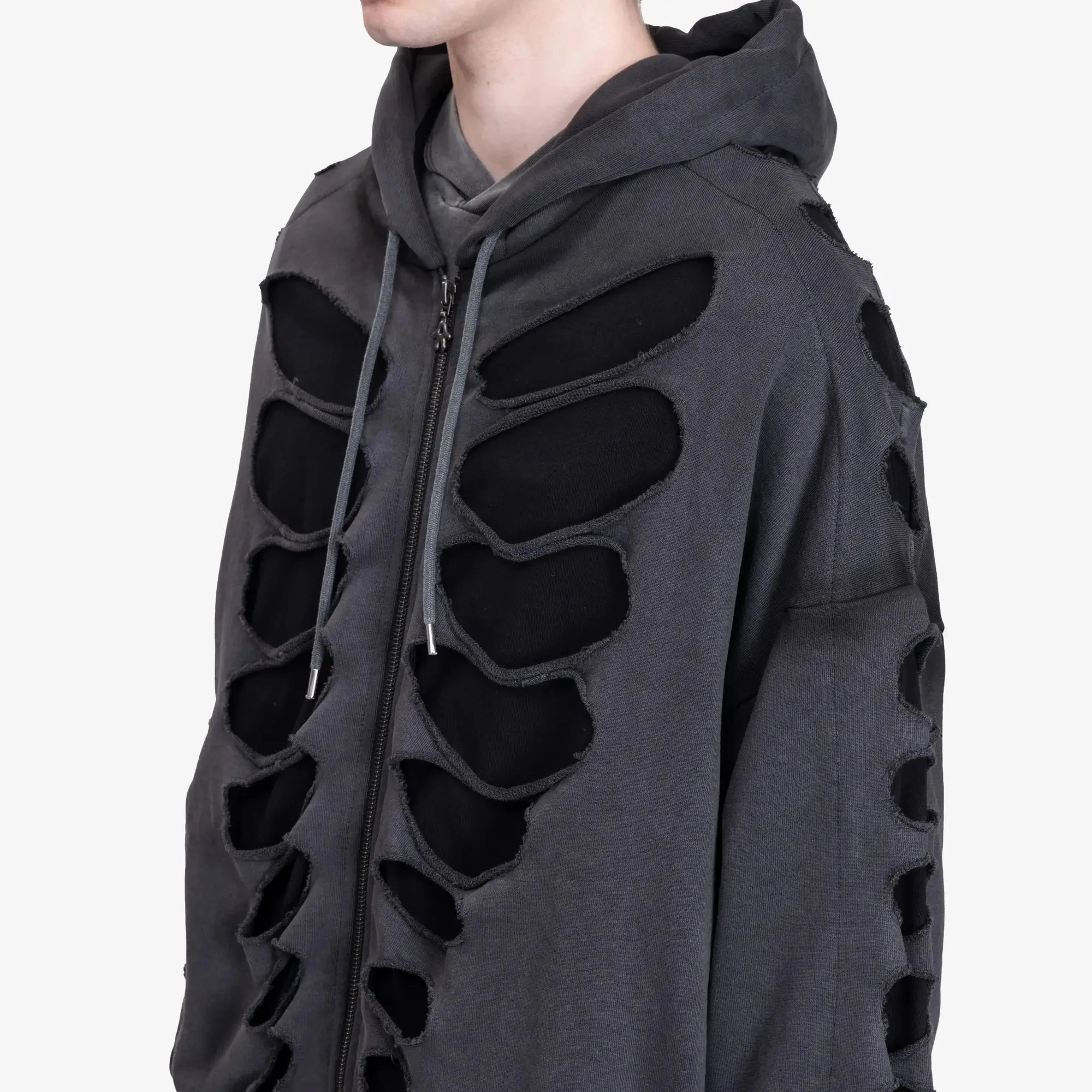 Shoulderless Cut Out Hoody - Image 5