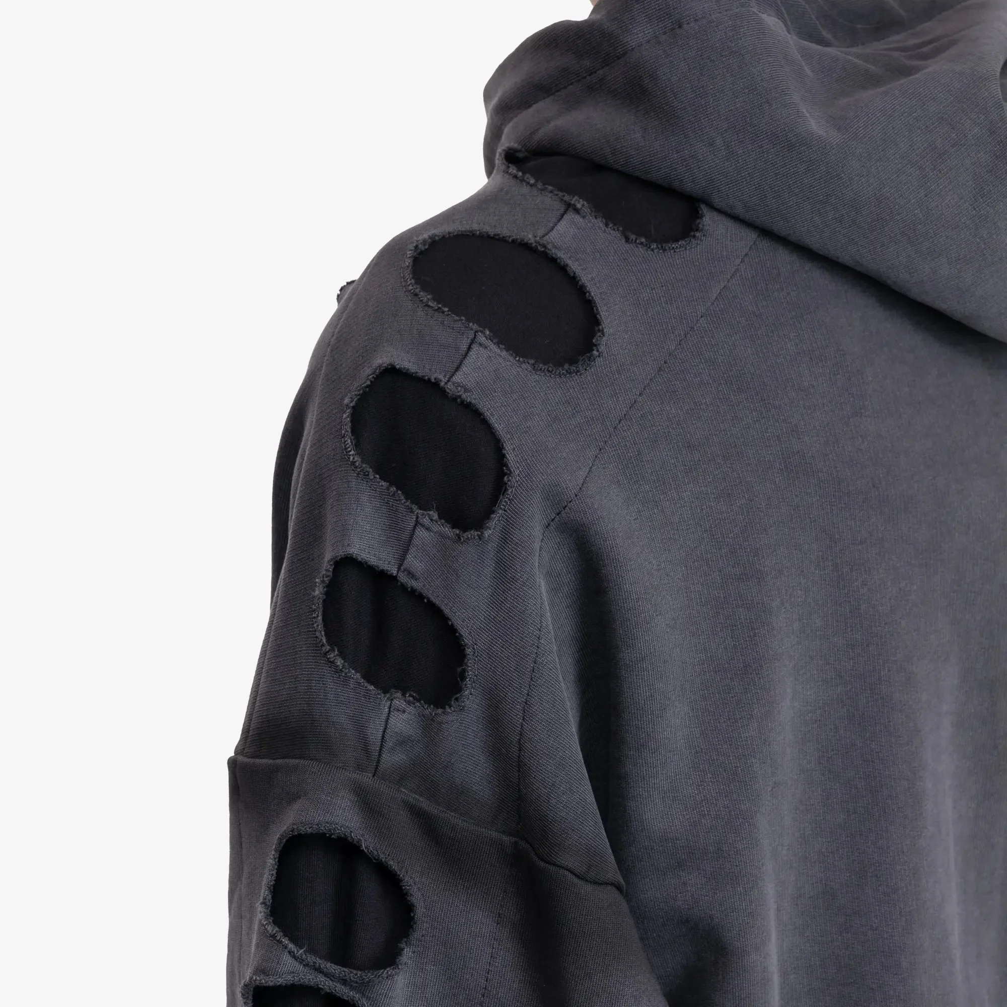 Shoulderless Cut Out Hoody - Image 6