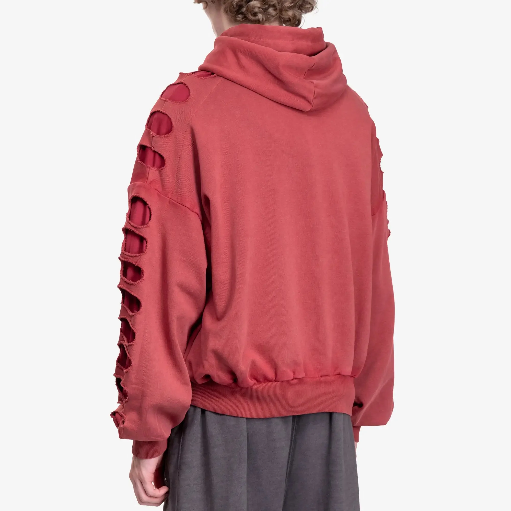 Shoulderless Cut Out Zip Hoody - Image 4