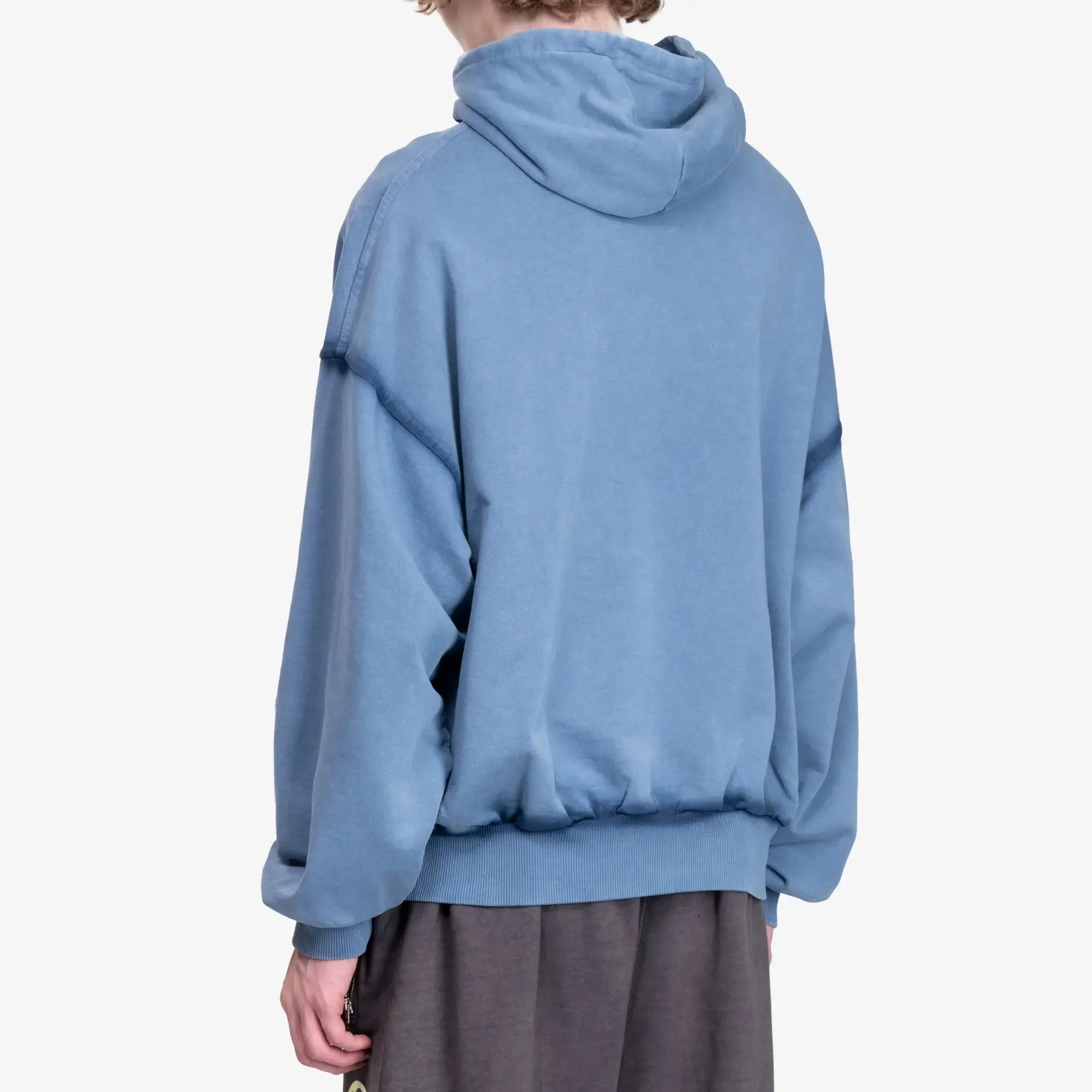 Shoulderless Cut Logo Cropped Hoody - Image 4