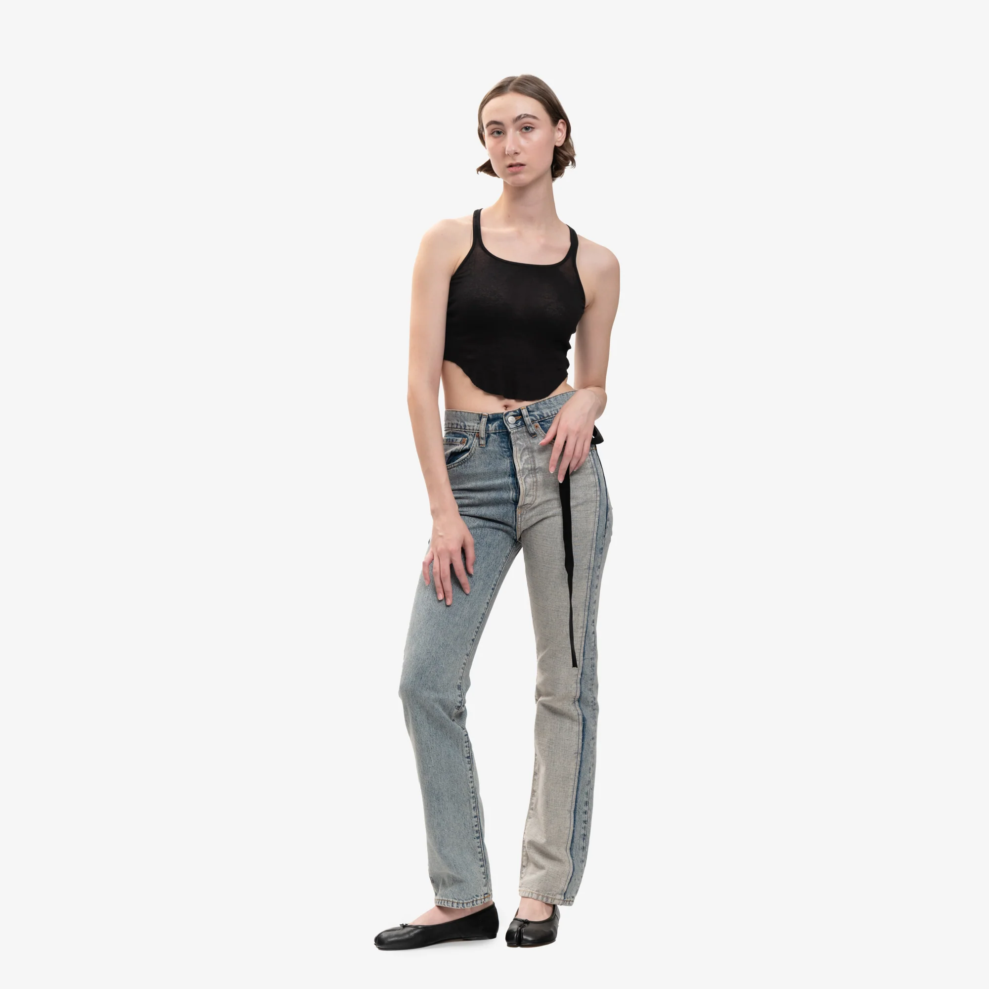Womens Basic Cropped Tank Top - Image 2