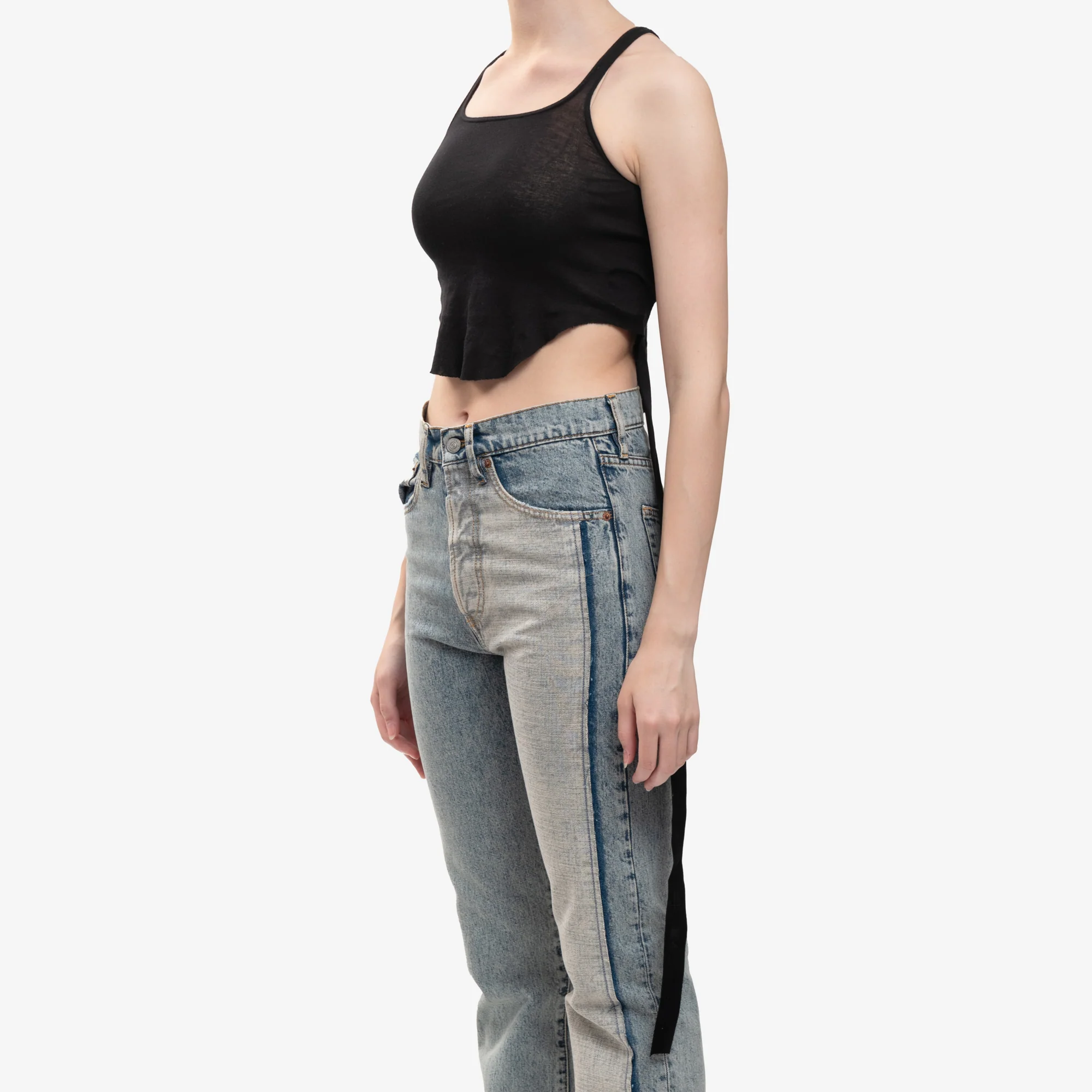 Womens Basic Cropped Tank Top - Image 3