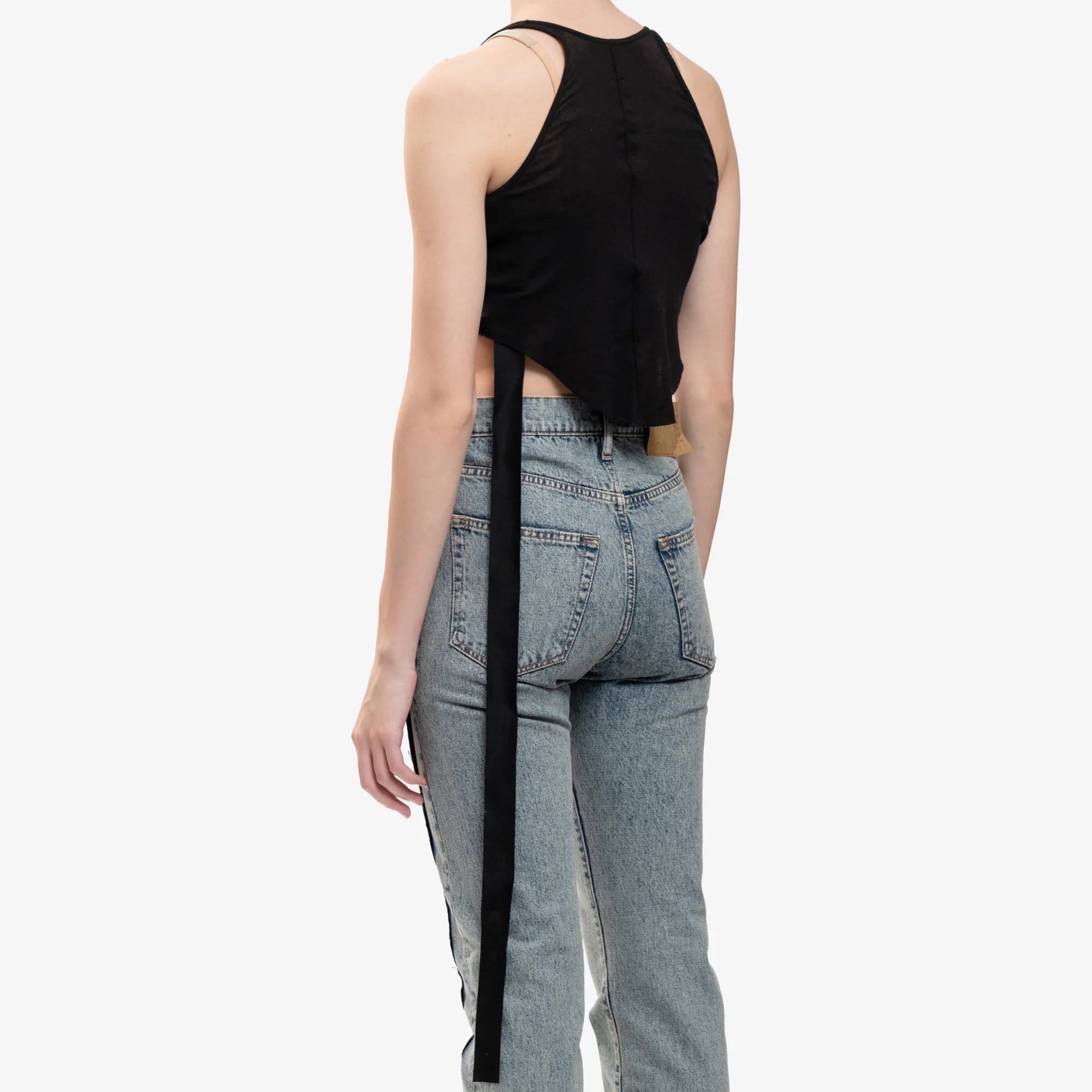 Womens Basic Cropped Tank Top - Image 4