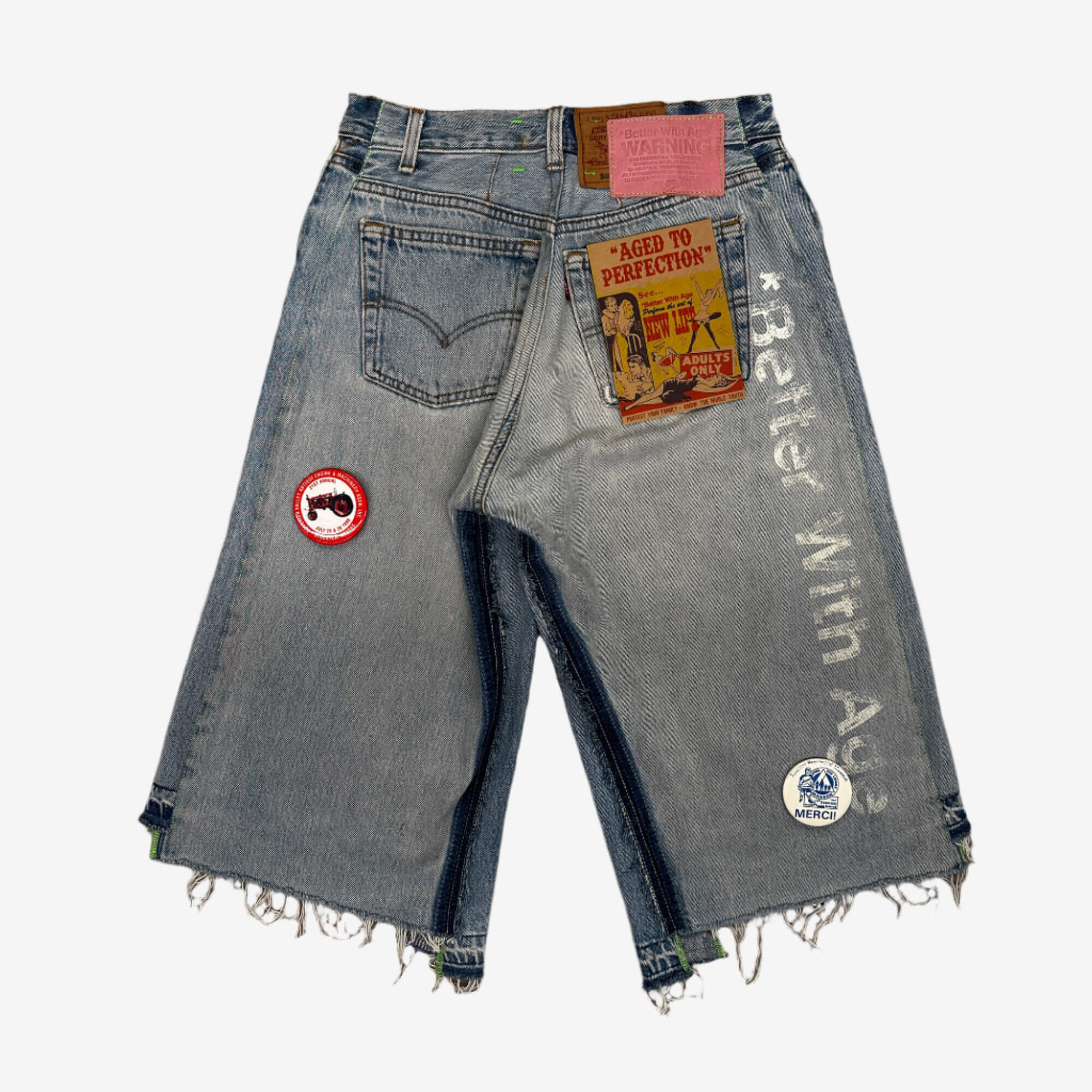 Campaign Triple Wide Long Denim Shorts - Image 10