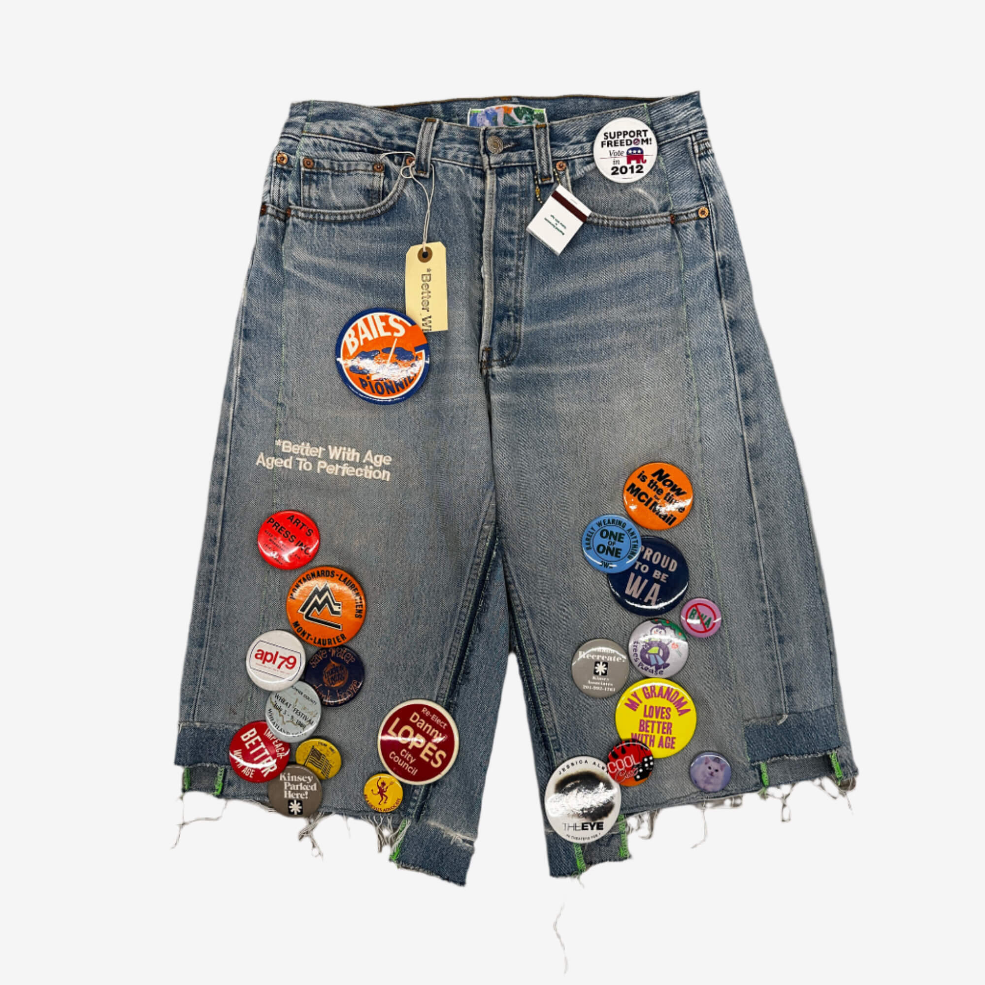 Campaign Triple Wide Long Denim Shorts - Image 11