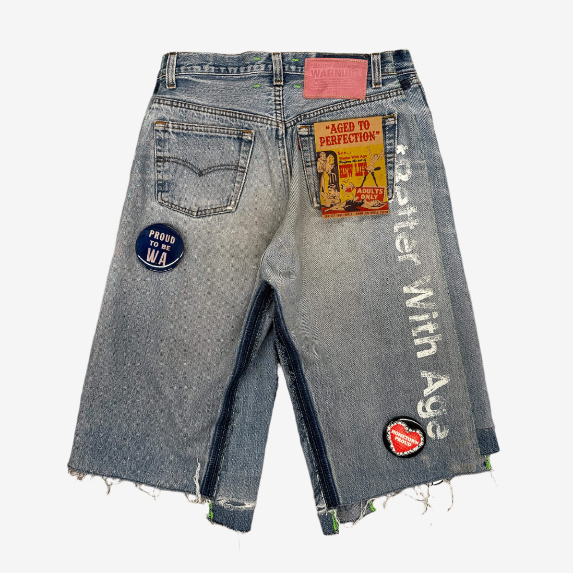 Campaign Triple Wide Long Denim Shorts - Image 12