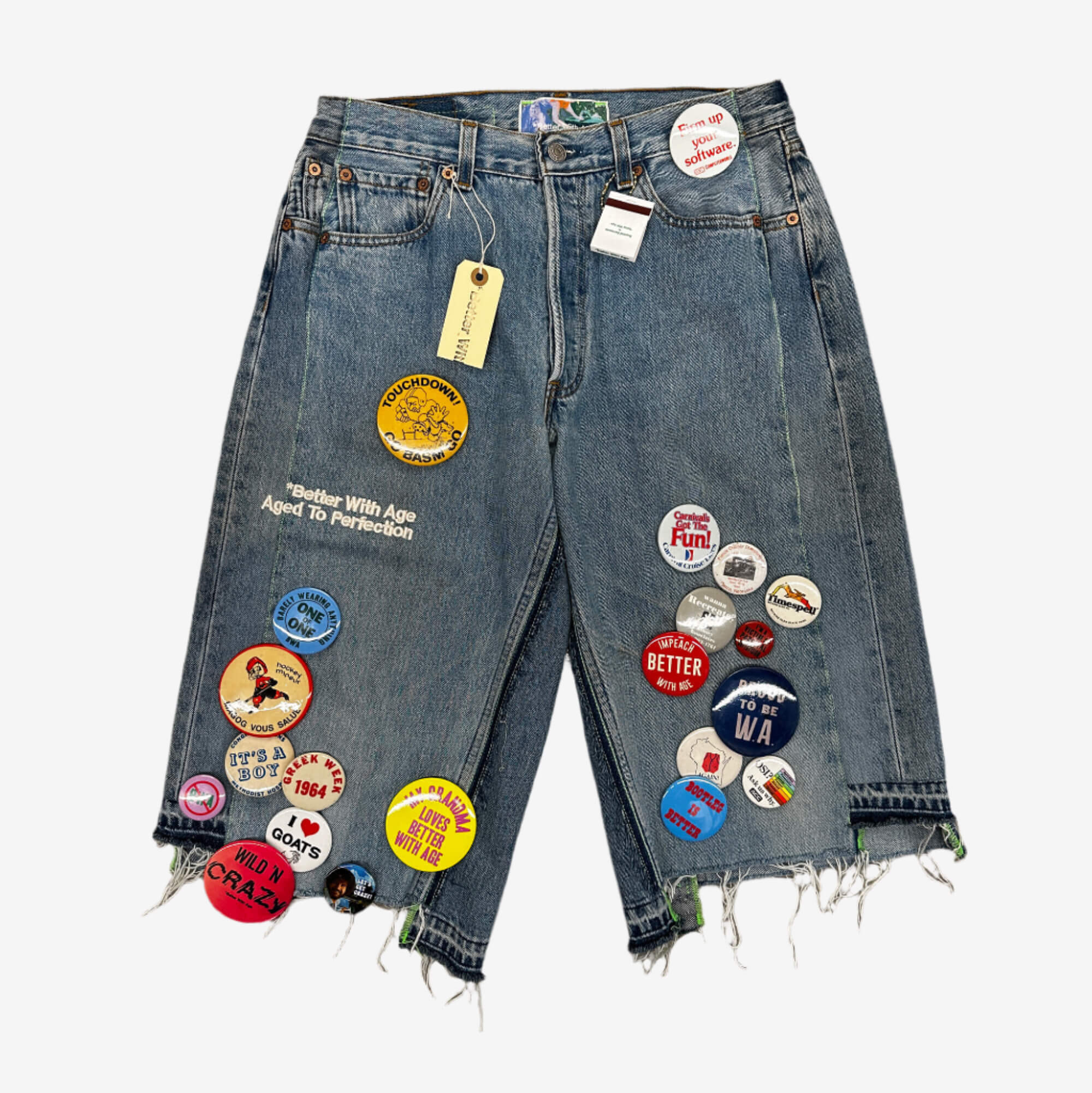 Campaign Triple Wide Long Denim Shorts - Image 13