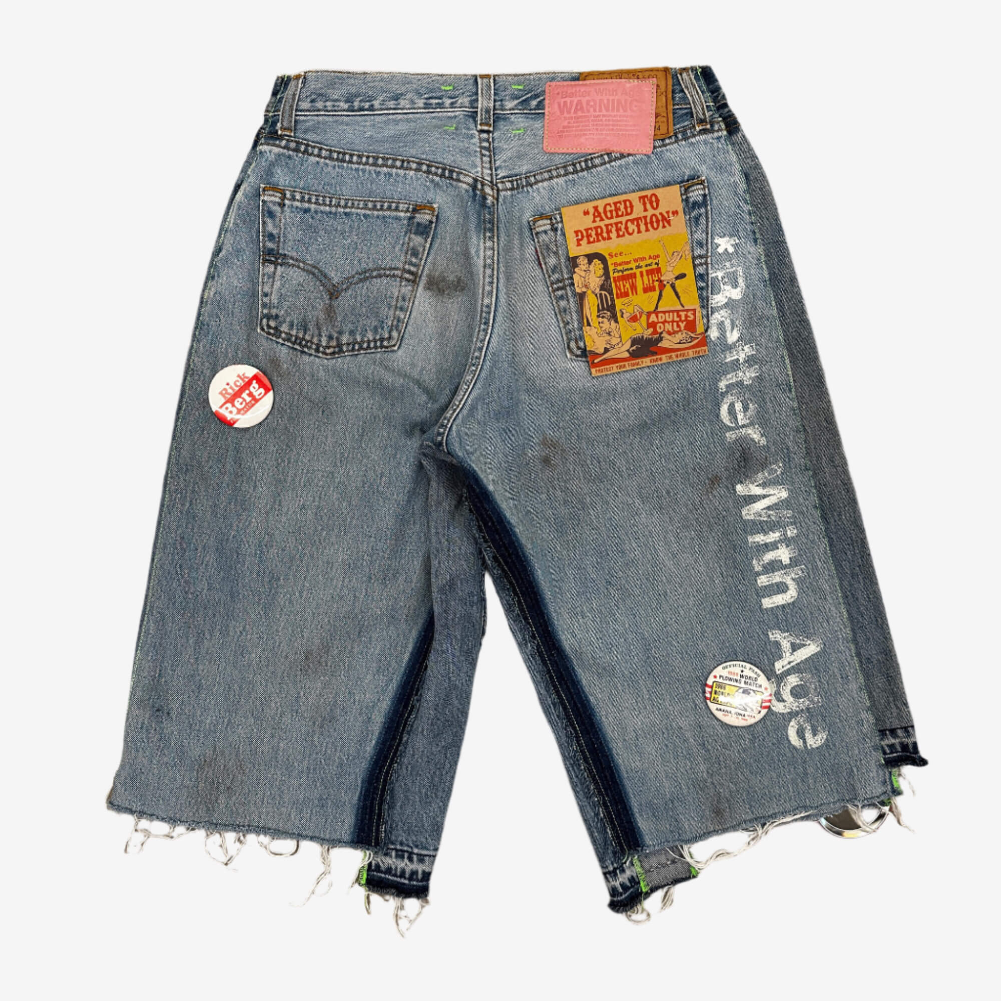 Campaign Triple Wide Long Denim Shorts - Image 14