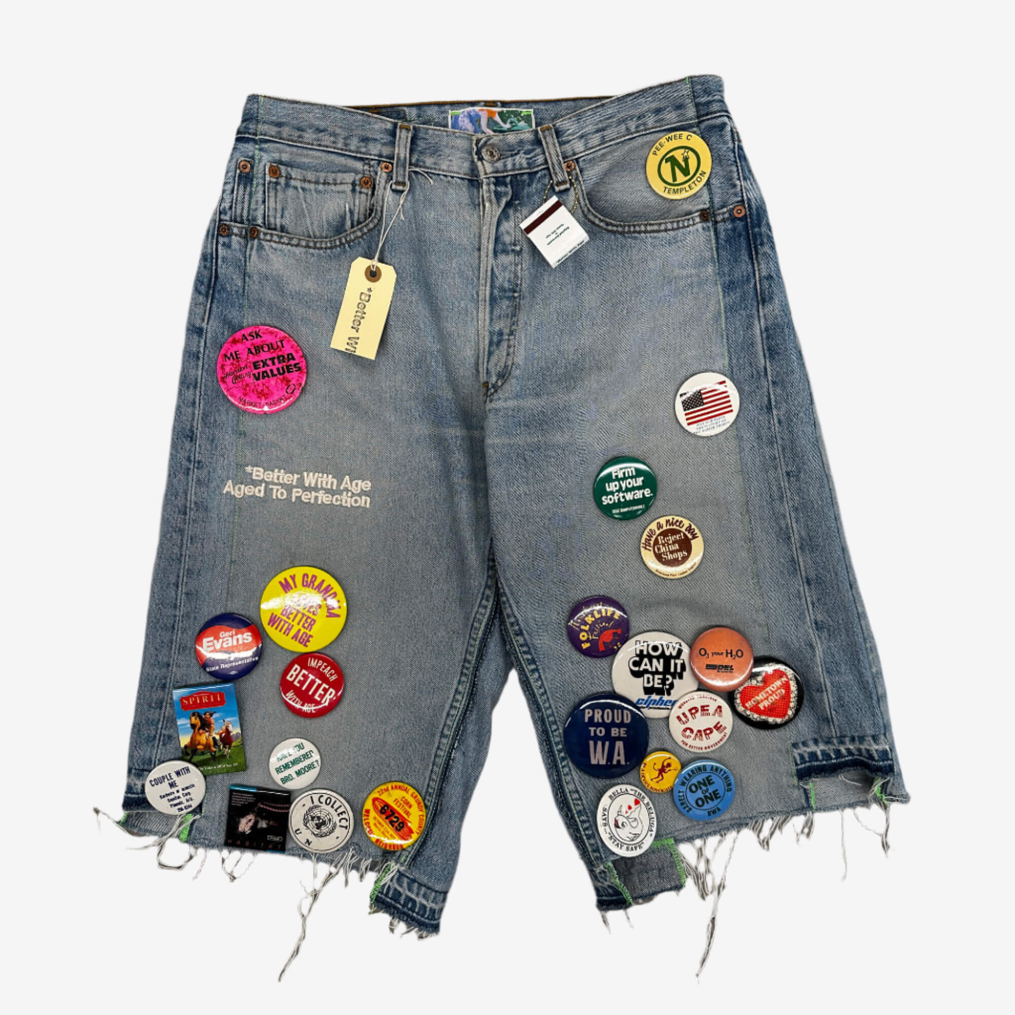 Campaign Triple Wide Long Denim Shorts - Image 15