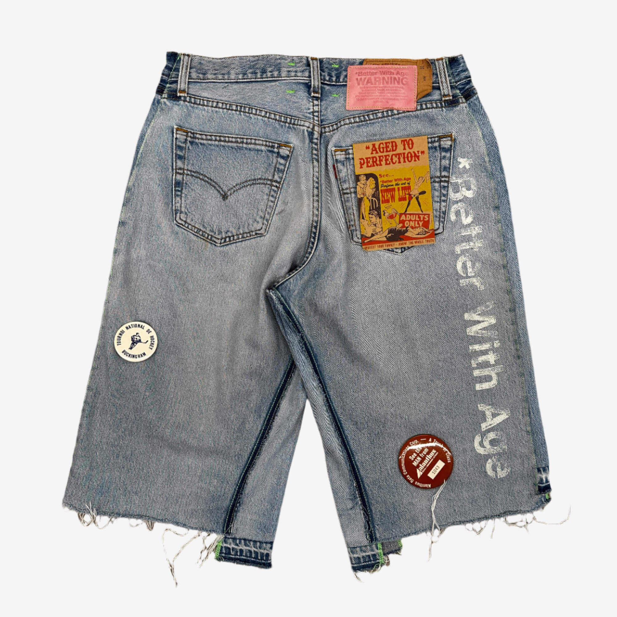 Campaign Triple Wide Long Denim Shorts - Image 2