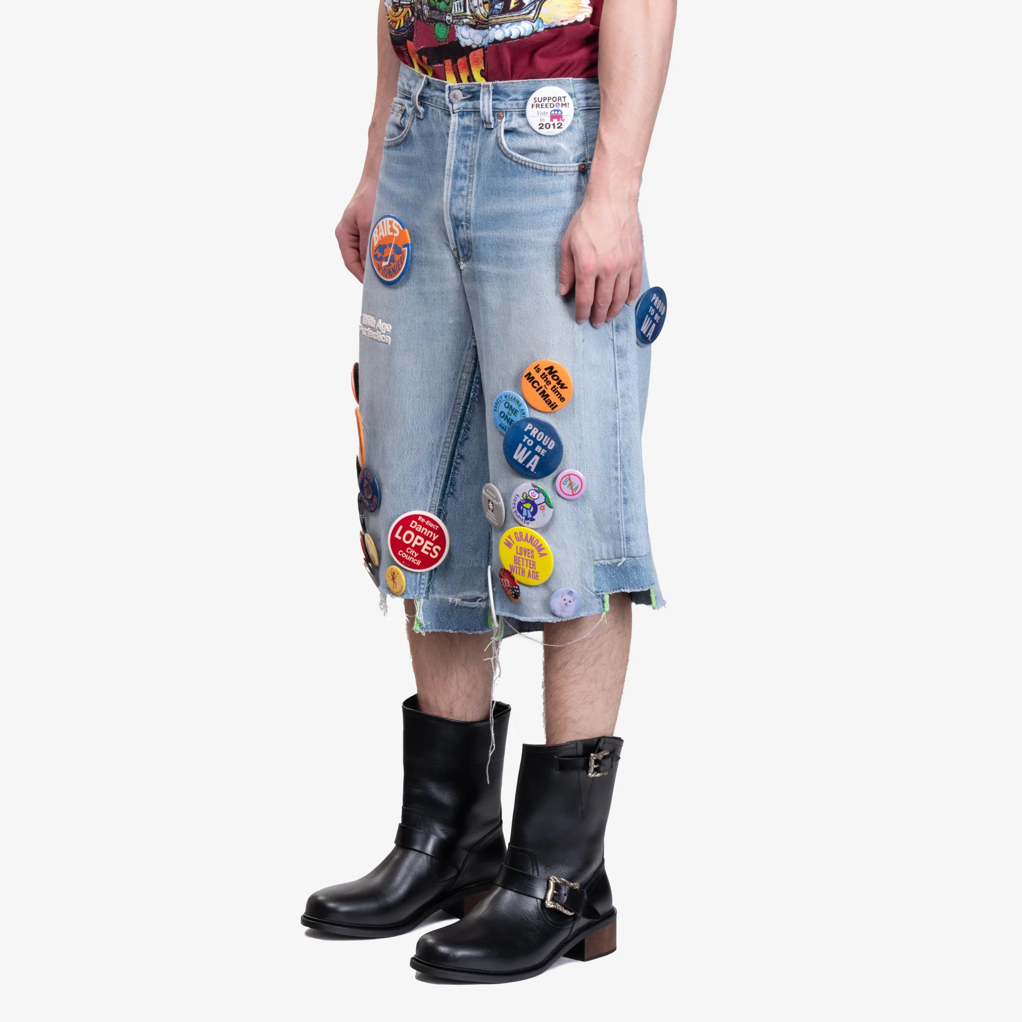 Campaign Triple Wide Long Denim Shorts - Image 3