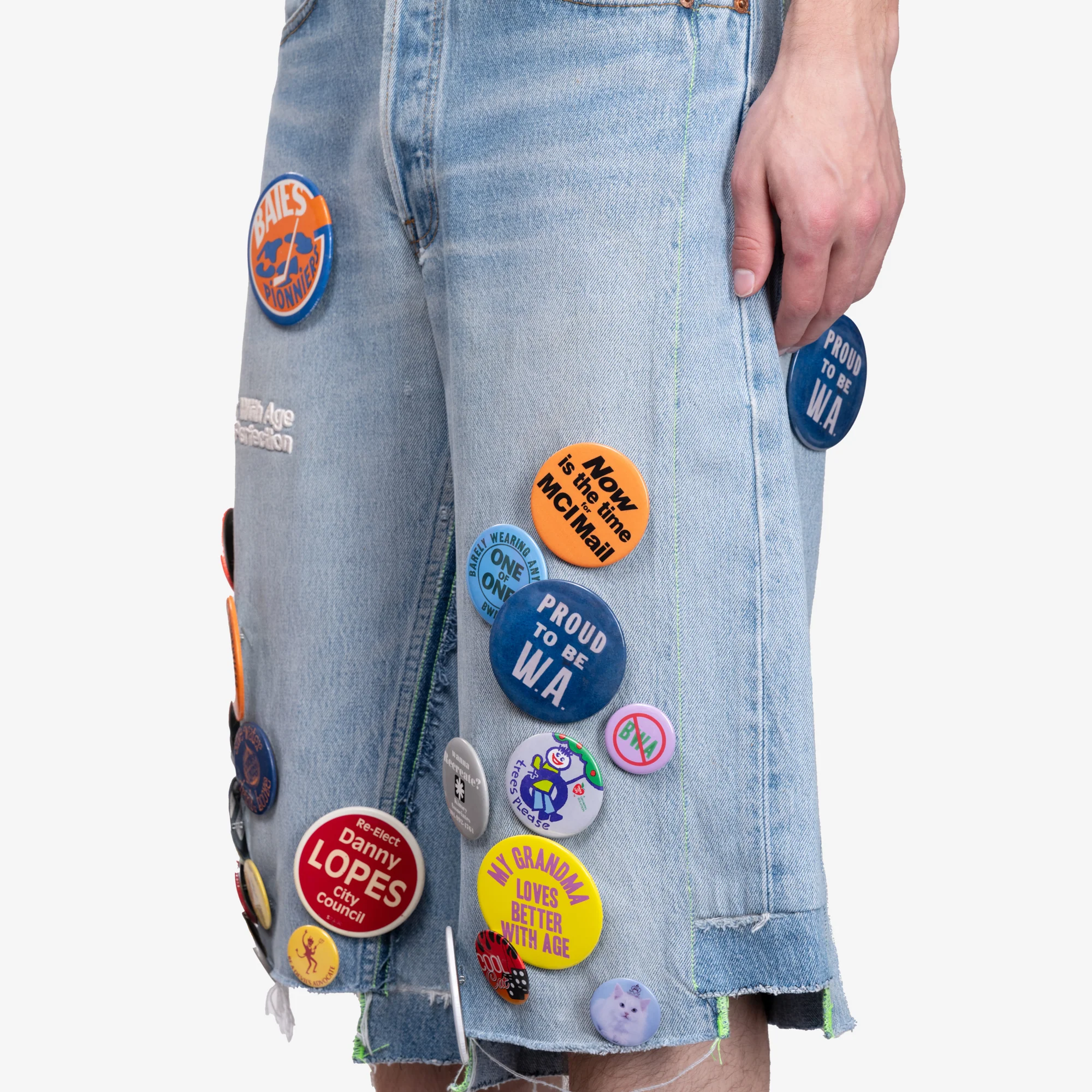 Campaign Triple Wide Long Denim Shorts - Image 6