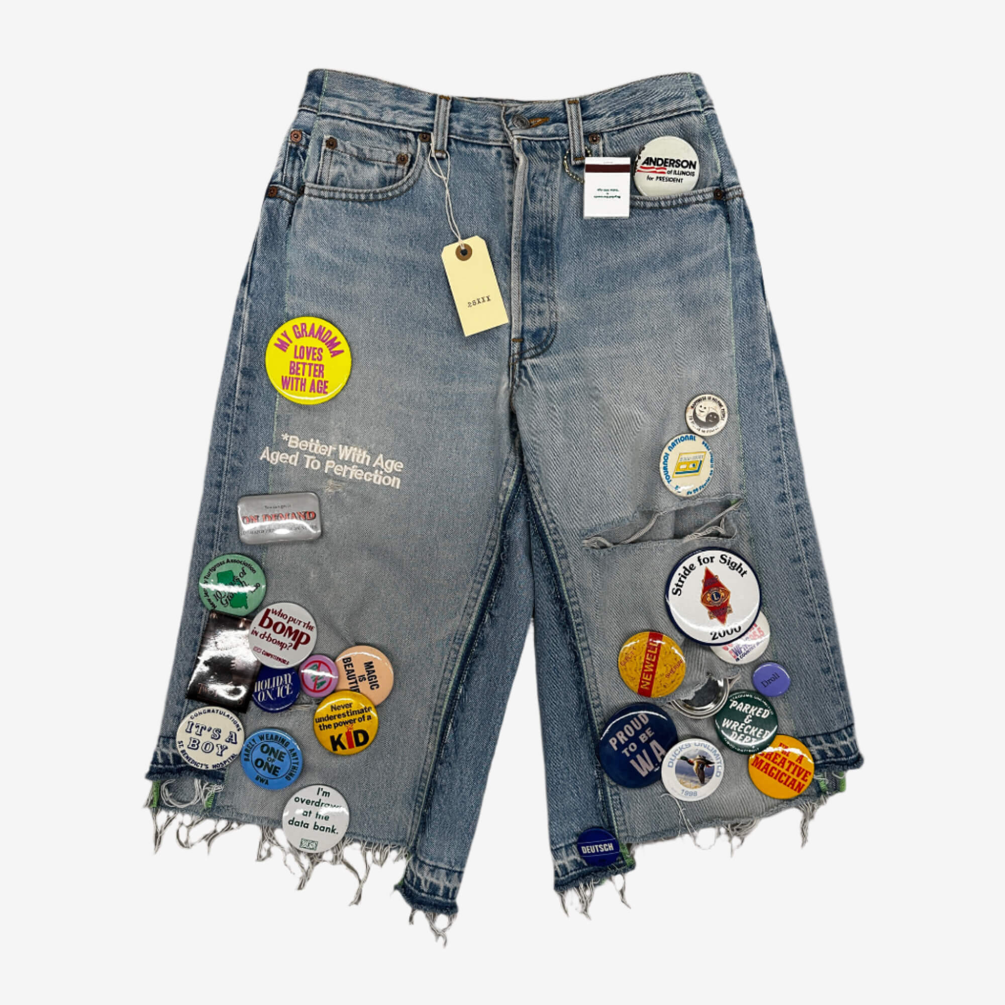 Campaign Triple Wide Long Denim Shorts - Image 9