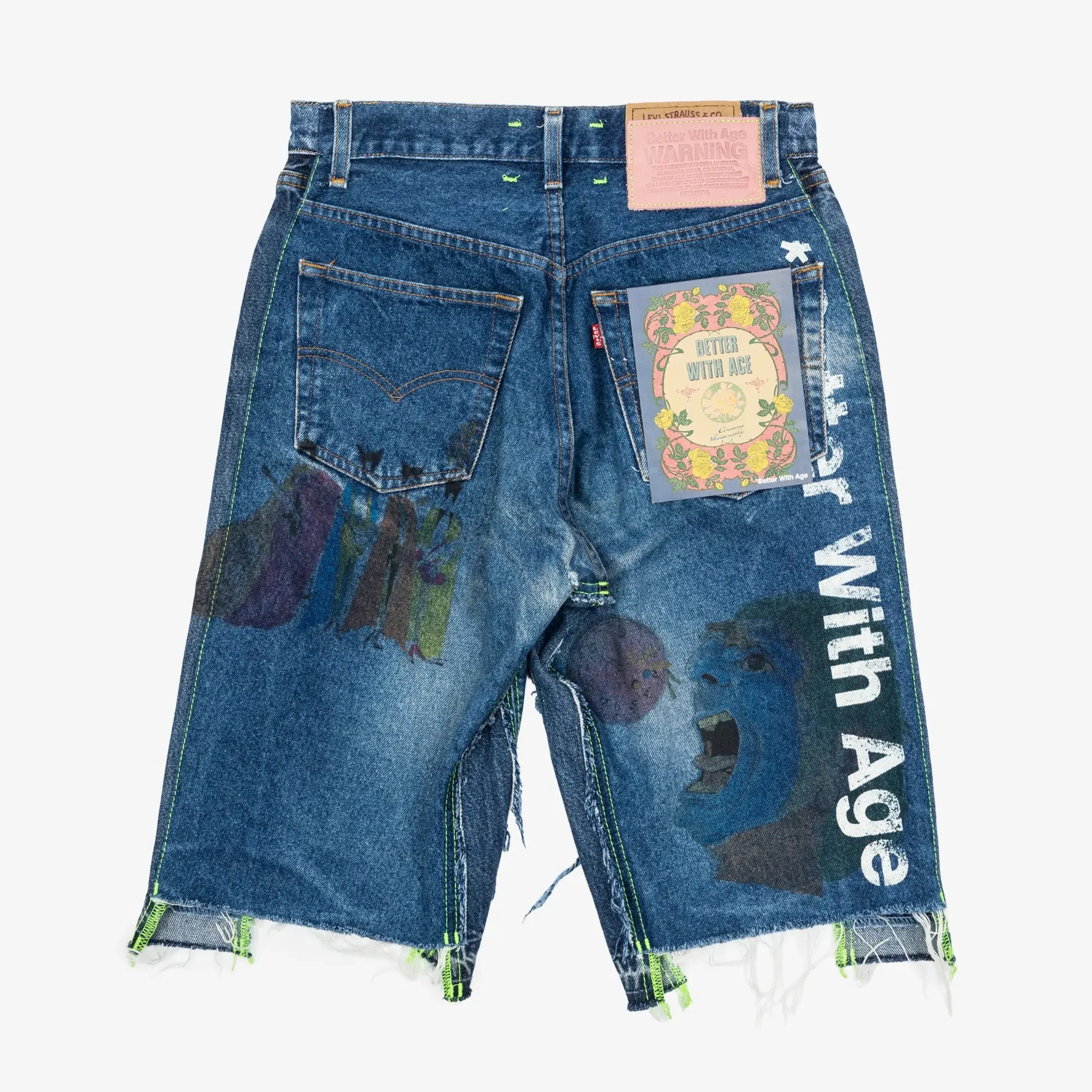 Harrison Triple-Wide Denim Shorts - Image 5