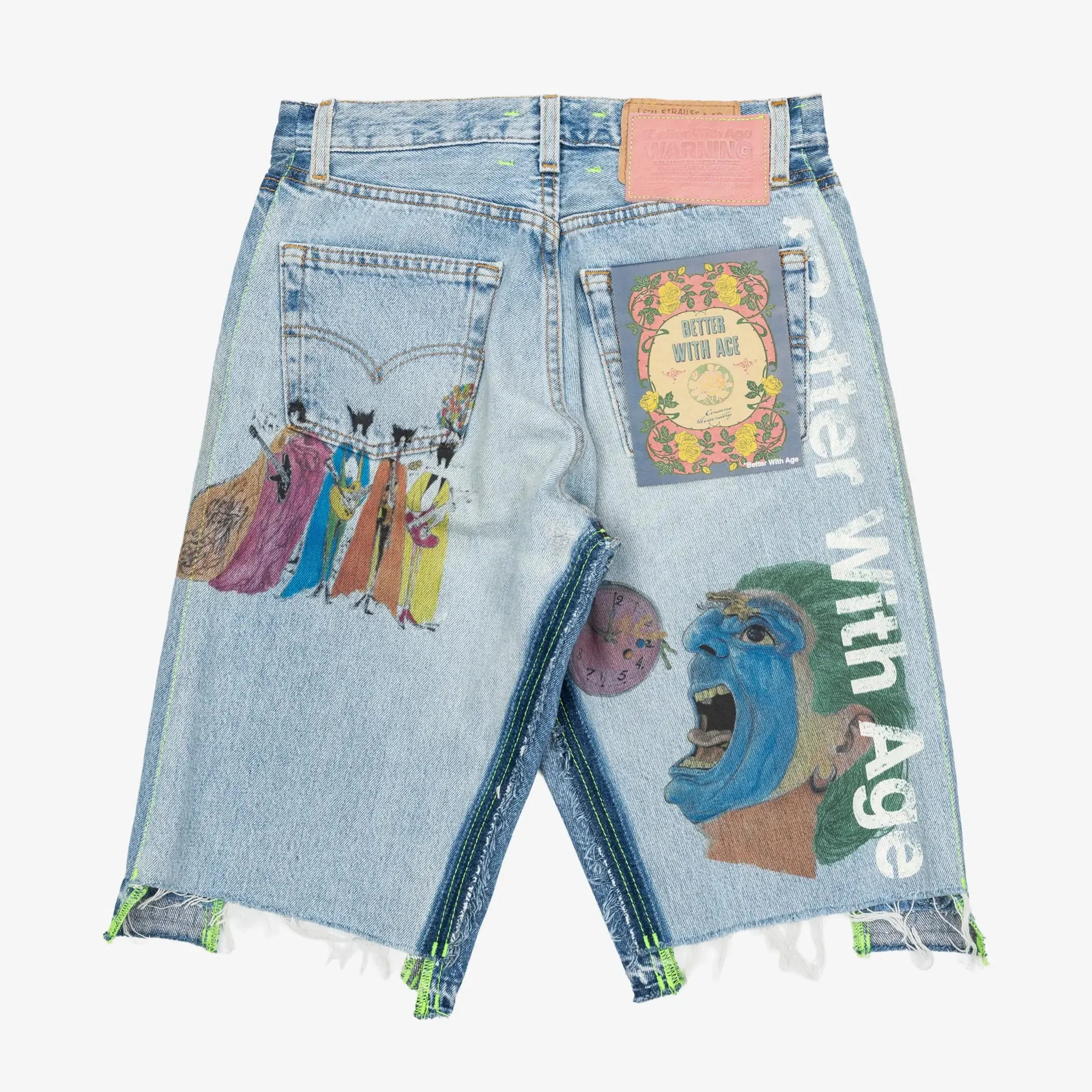 Harrison Triple-Wide Denim Shorts - Image 6