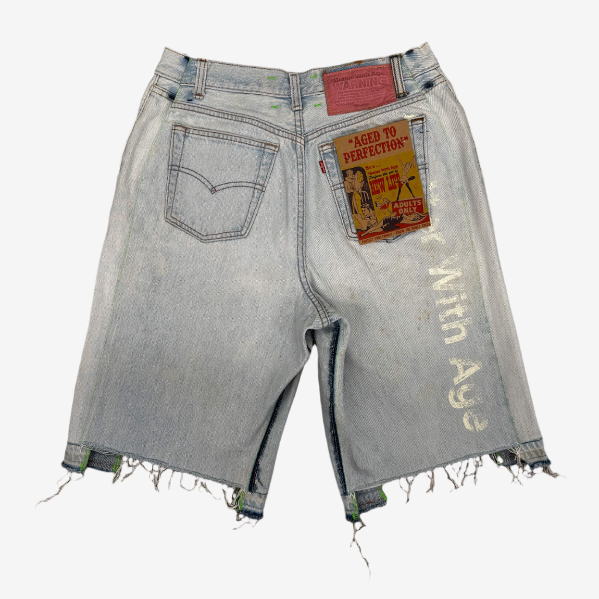 Monroe Triple Wide Denim Shorts - Image 11