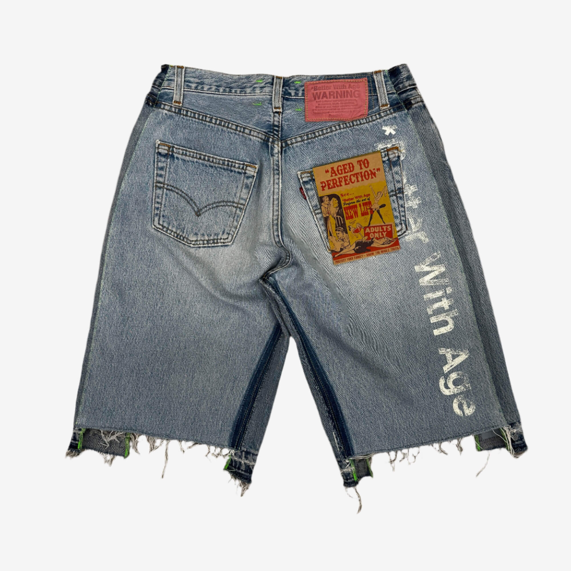 Monroe Triple Wide Denim Shorts - Image 9