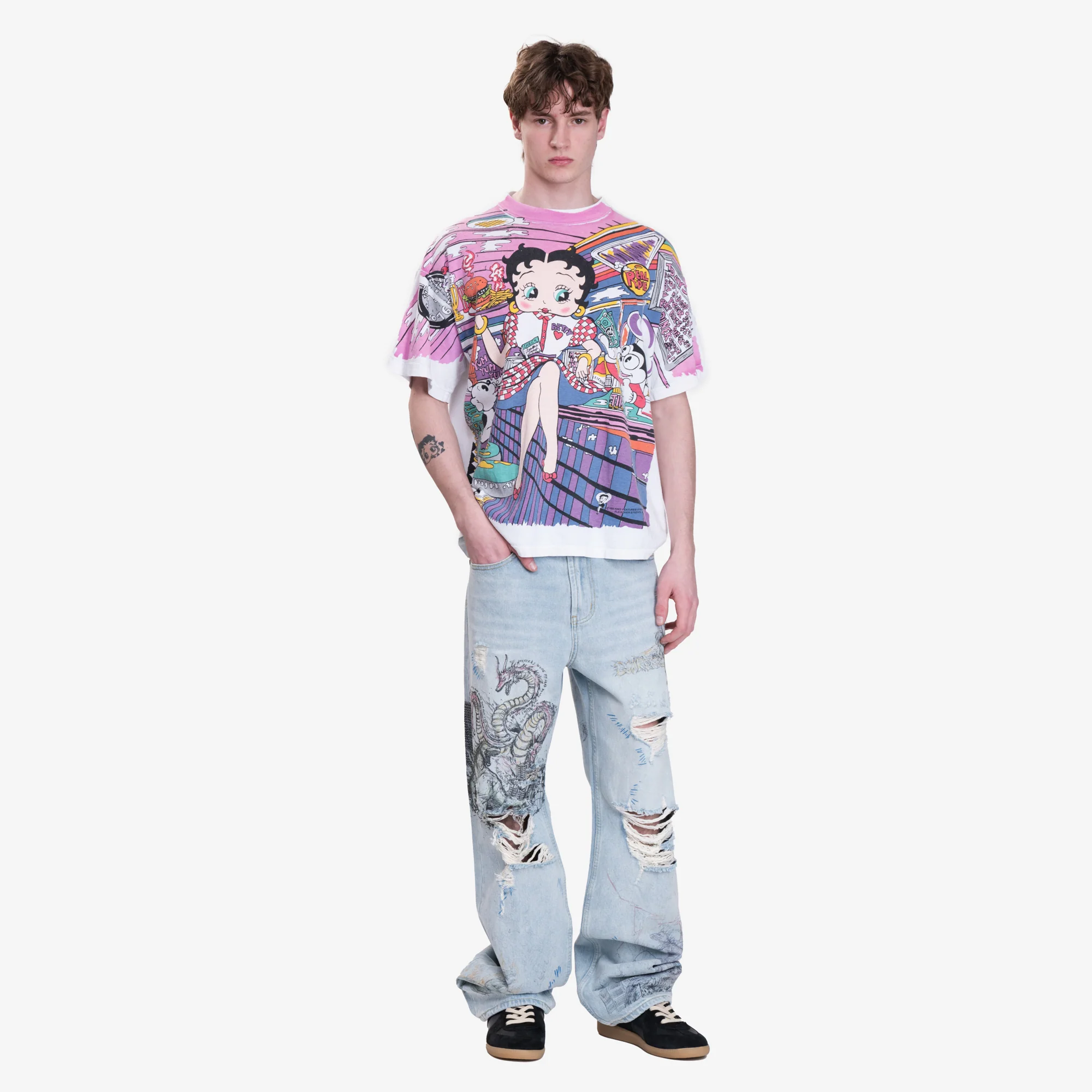 Betty Boop AOP Vintage T-Shirt - Image 2