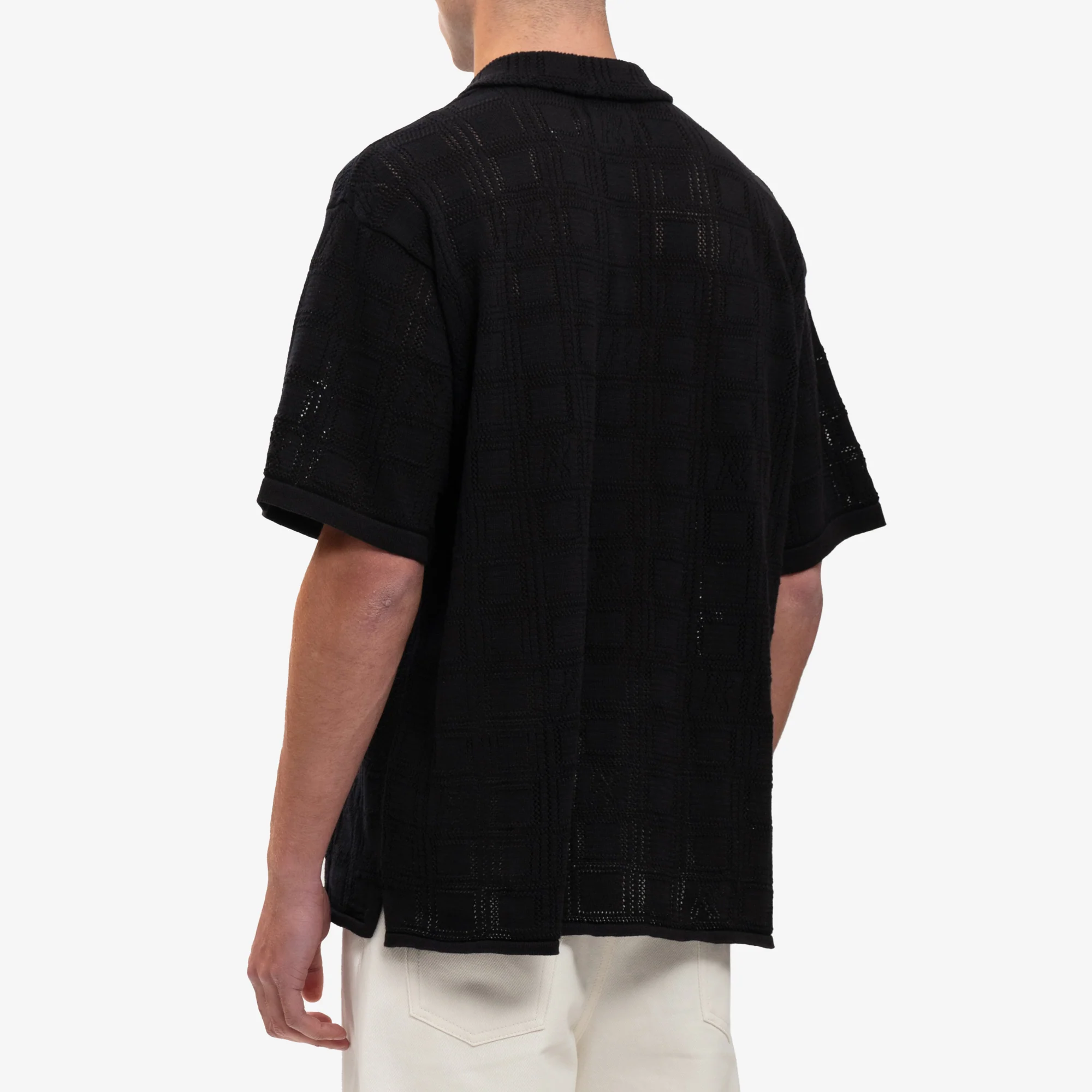 Black Lace Knit Shirt - Image 4
