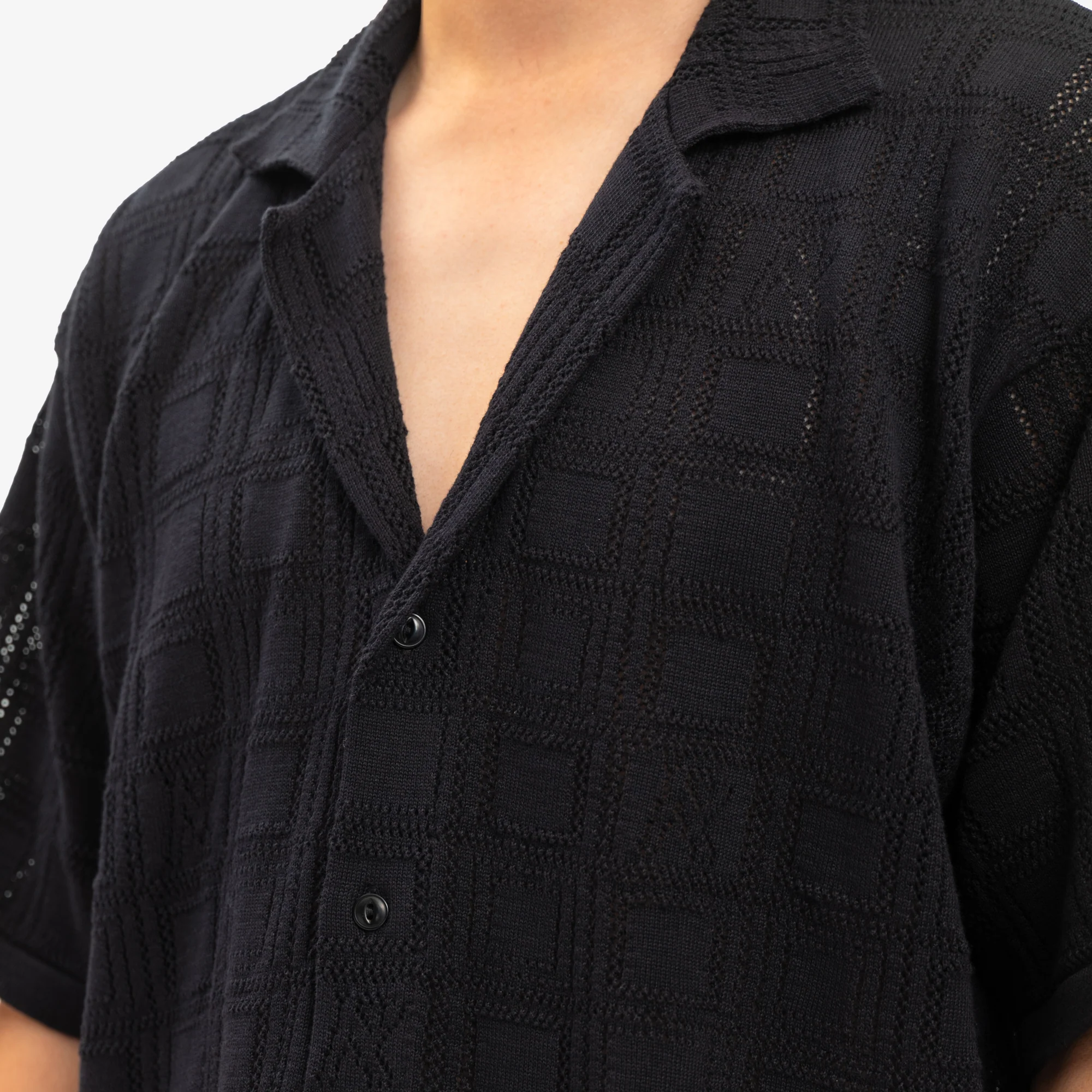 Black Lace Knit Shirt - Image 5